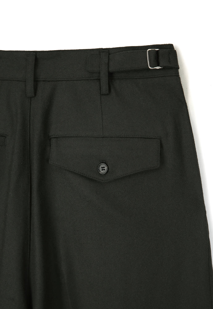Art if acts - Reverse Wool Two Tuck Pants (Olive Charcoal) product image 12 | TRAB K-Fashion Australia