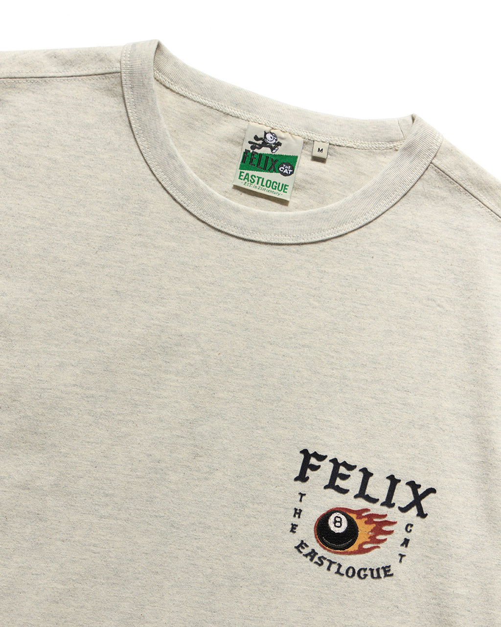 Eastlogue - Felix 8-ball Juggle Embroidered T-shirts (Oatmeal) product image 3 | TRAB K-Fashion Australia