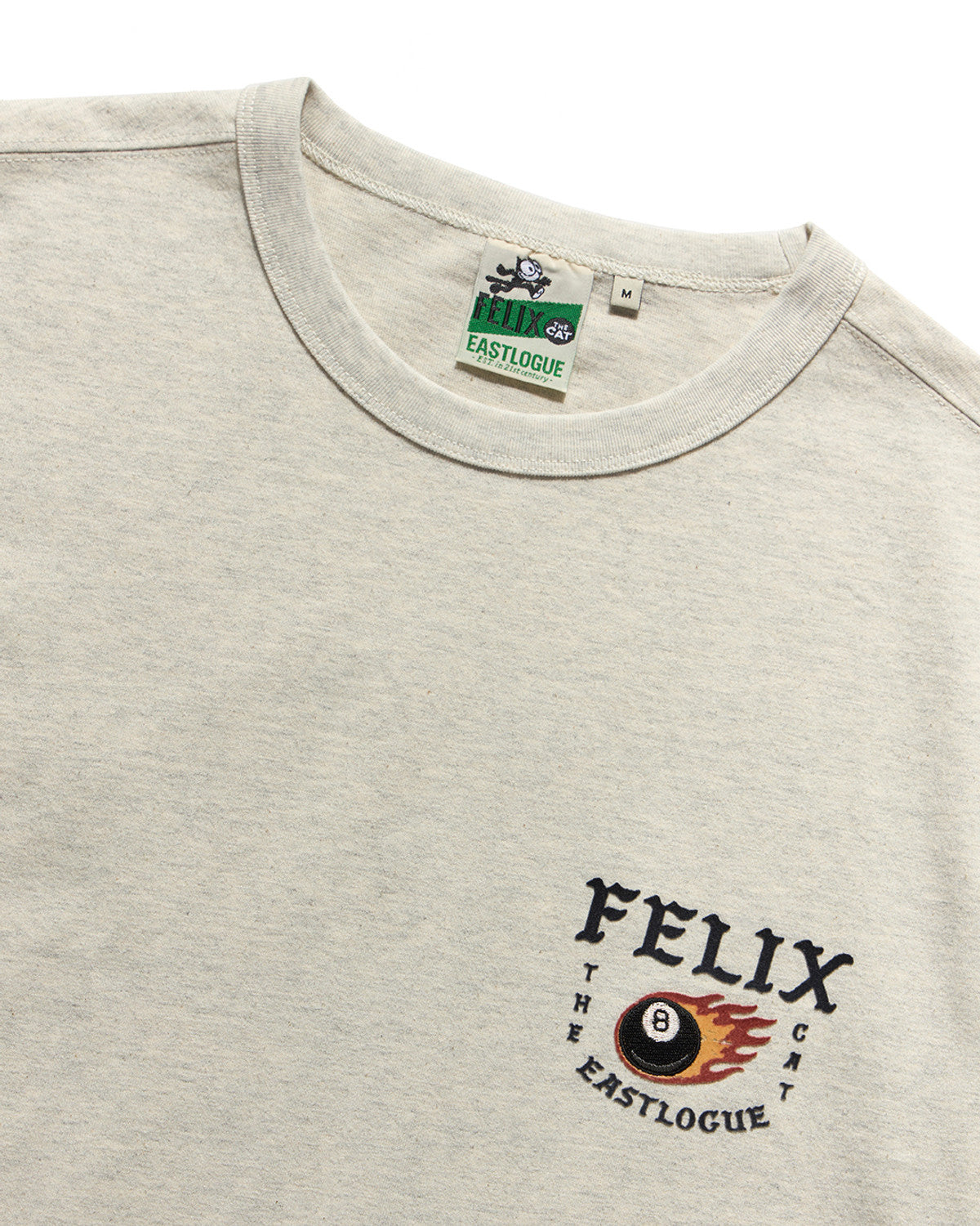 Eastlogue - Felix 8-ball Juggle Embroidered T-shirts (Oatmeal) product image 3 | TRAB K-Fashion Australia
