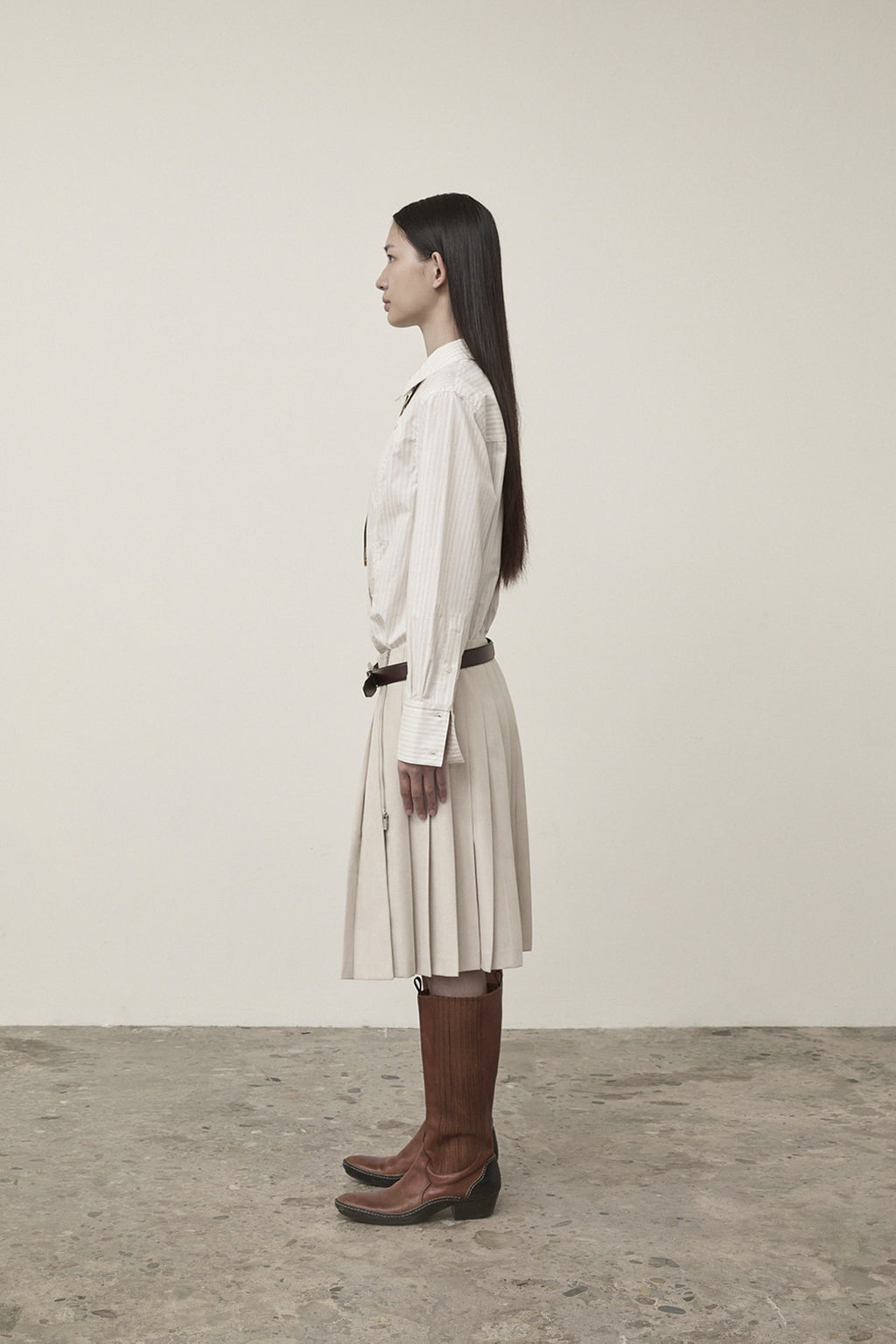 Matin Kim - Pocket Line Point Shirt (Beige) product image 6 | TRAB K-Fashion Australia