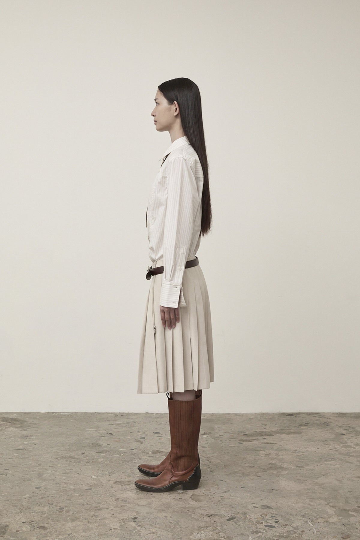 Matin Kim - Pocket Line Point Shirt (Beige) product image 6 | TRAB K-Fashion Australia