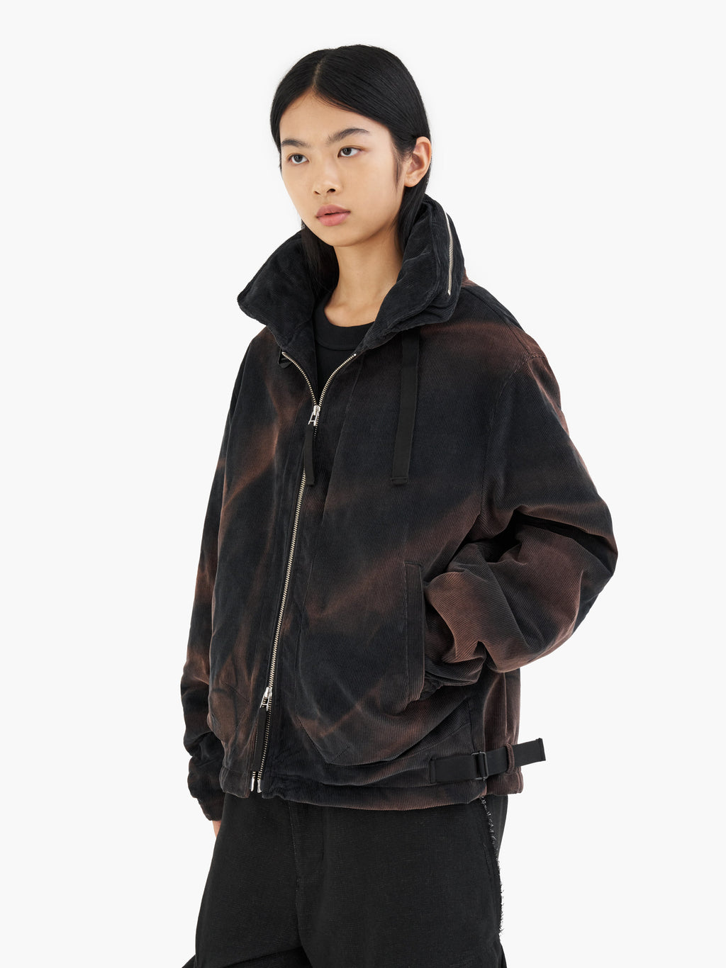 Jiyong Kim - Sun-Bleached Convertible Collar Jacket (Navy) product image 6 | TRAB K-Fashion Australia
