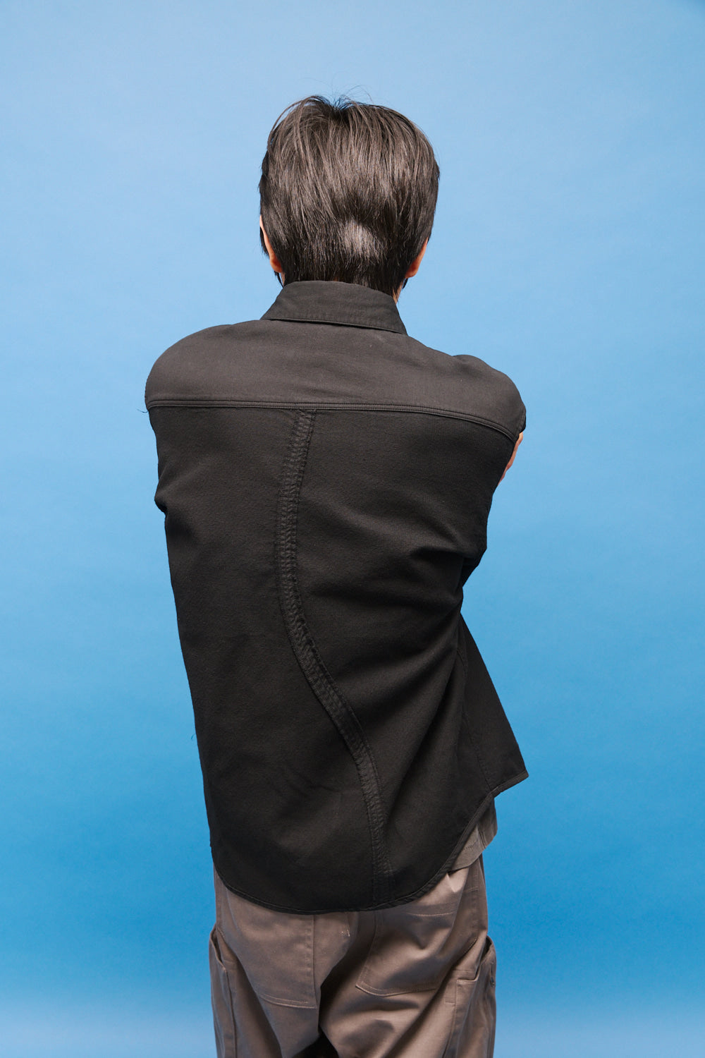 Hatchingroom - Reverse Western Shirt Gauze (Over Dyed Black) product image 13 | TRAB K-Fashion Australia