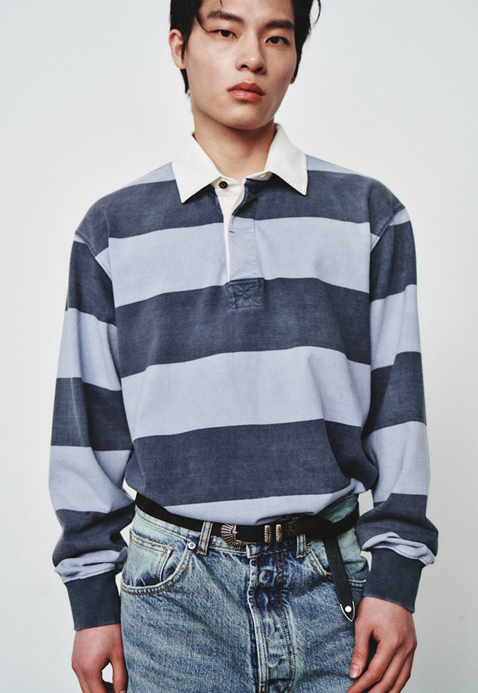 Art if acts - Garment Washed Rugby Tee (Sky Blue) product image 6 | TRAB K-Fashion Australia