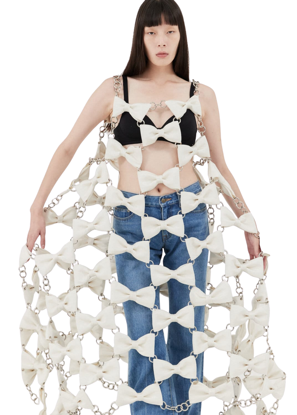 Kimhe Kim - Monroe Ribbon Chain Long Dress (White) product image 4 | TRAB K-Fashion Australia