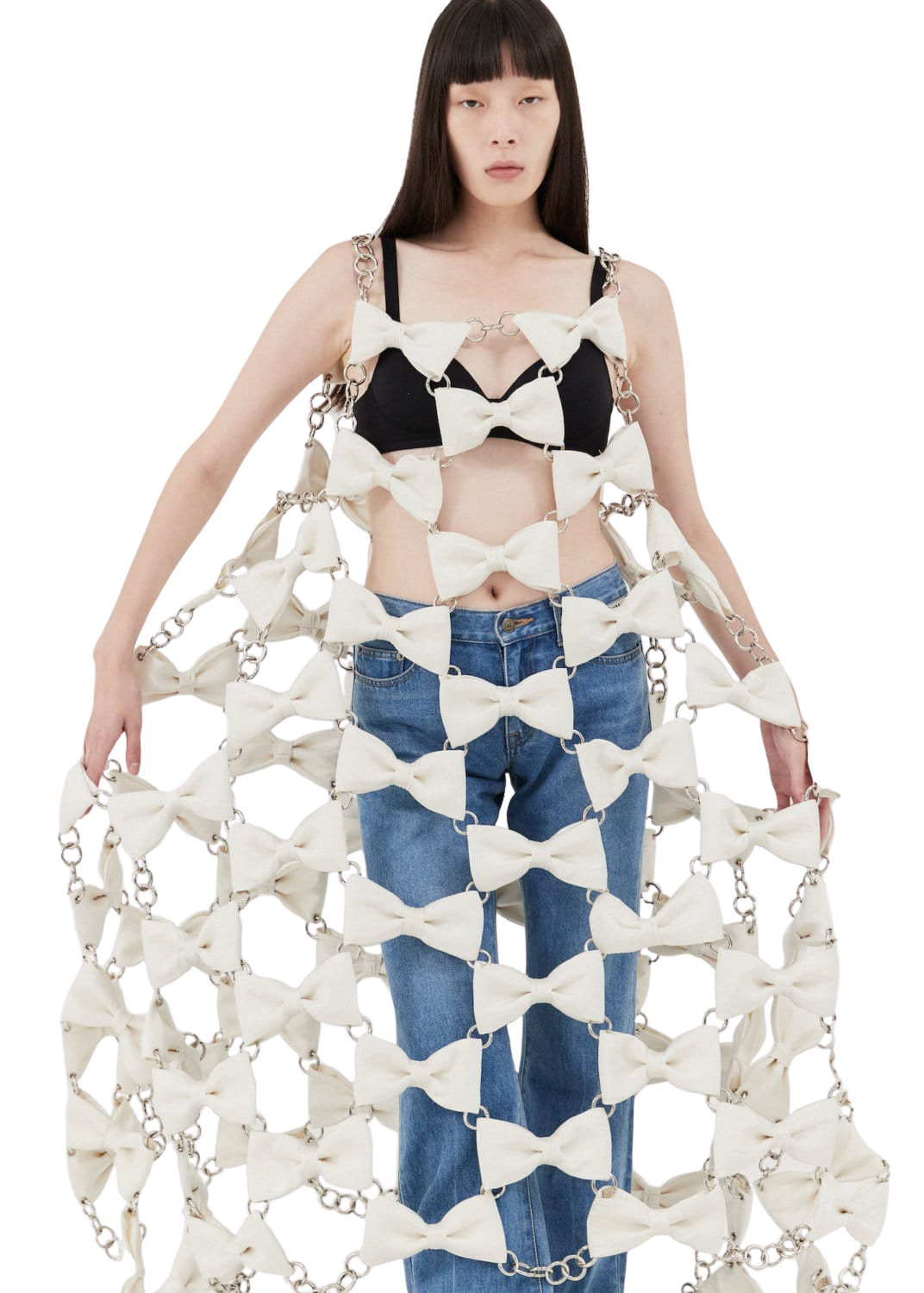 Kimhe Kim - Monroe Ribbon Chain Long Dress (White) product image 4 | TRAB K-Fashion Australia
