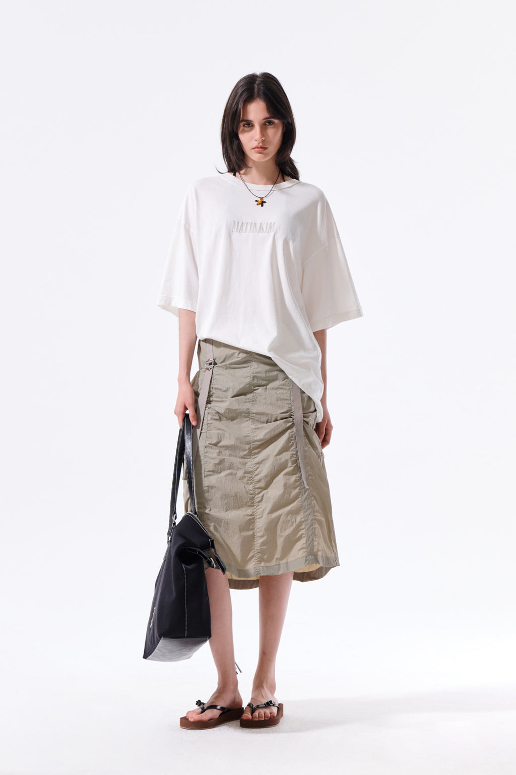 Matin Kim - Vintage Lettering Graffiti Top (White) product image 10 | TRAB K-Fashion Australia