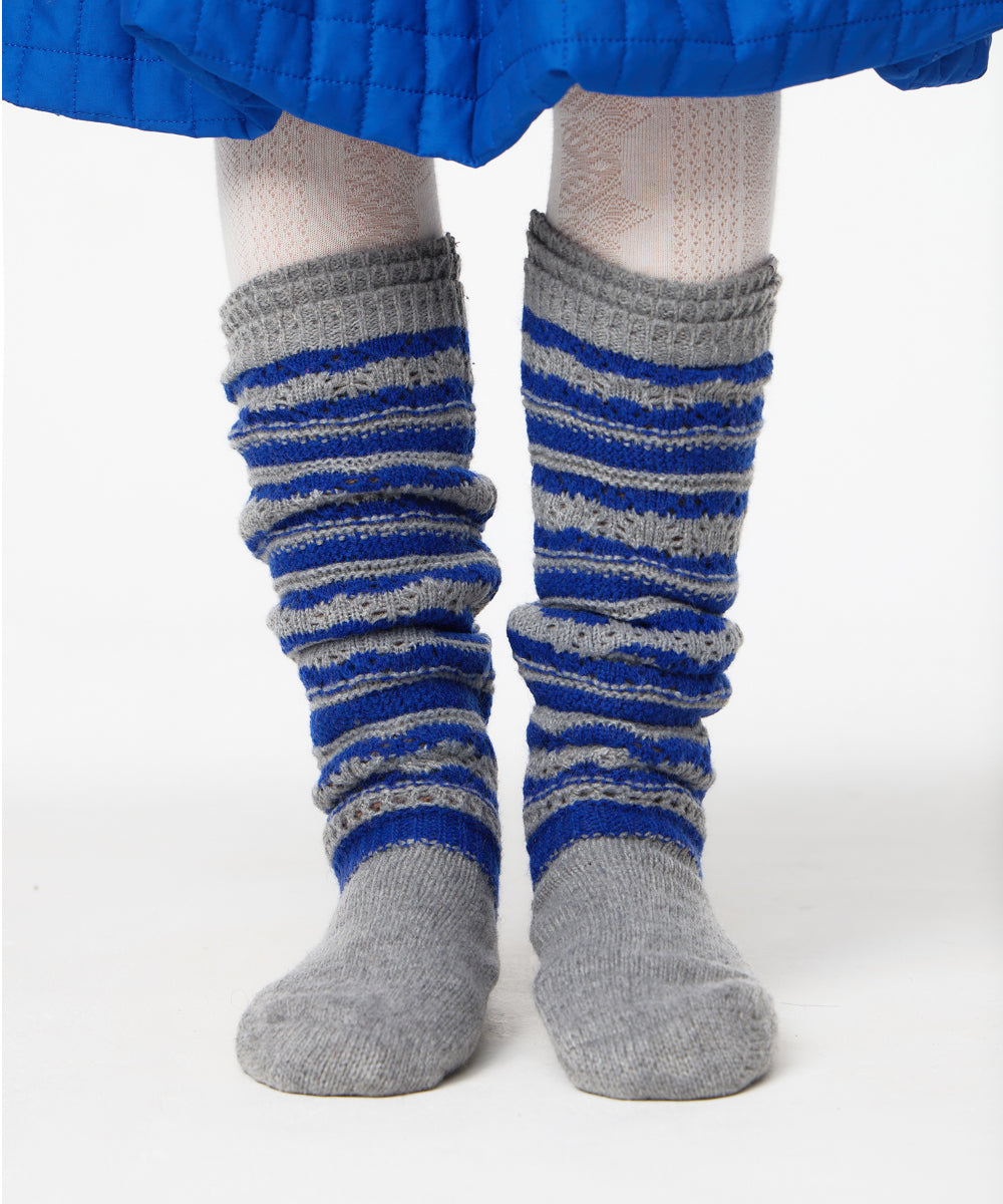 Coyseio - Striped Mori Knee Socks (Melange Grey) product image 5 | TRAB K-Fashion Australia