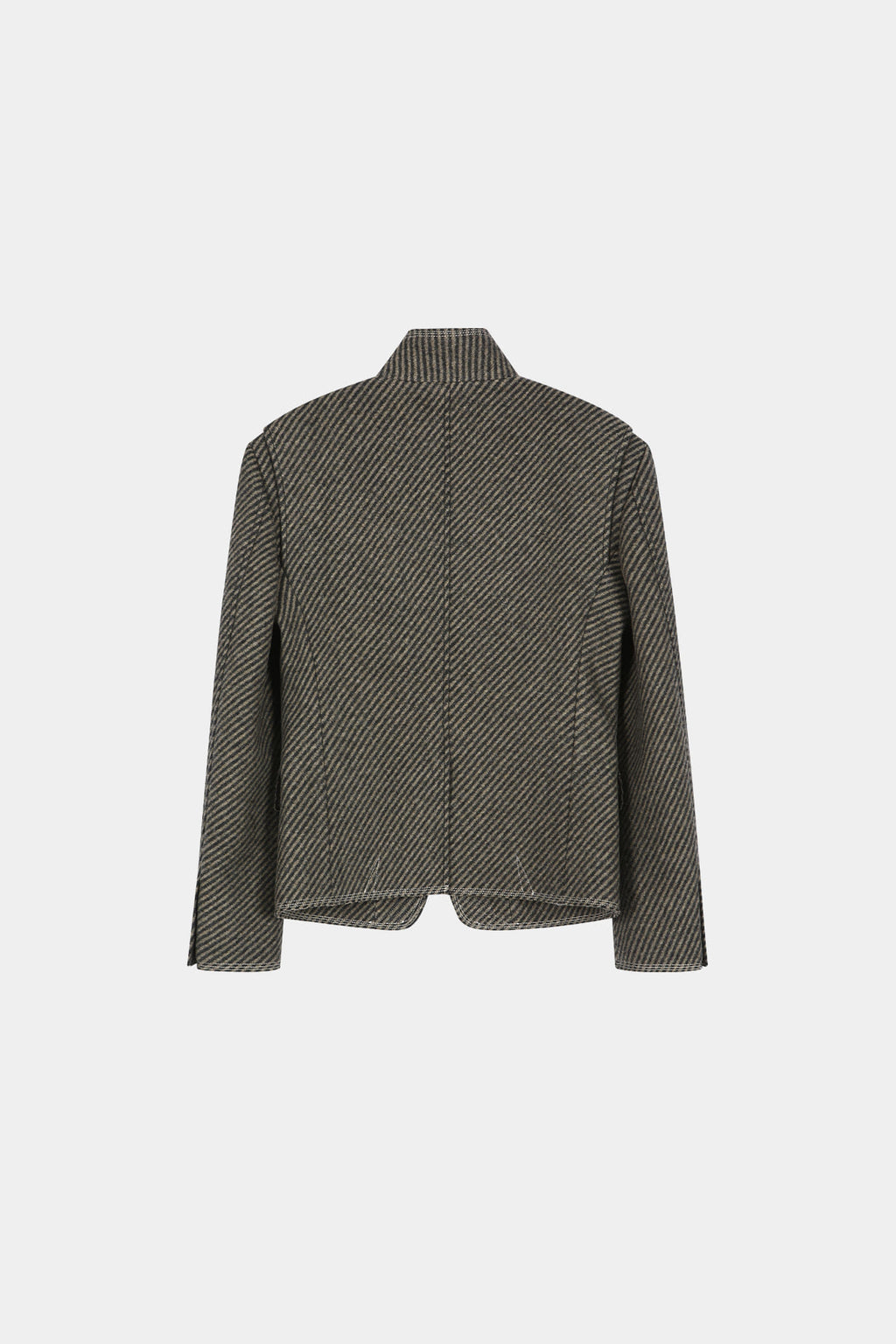 Andersson Bell - Wool Twill Cropped Tailored Jacket (Brown) product image 11 | TRAB K-Fashion Australia