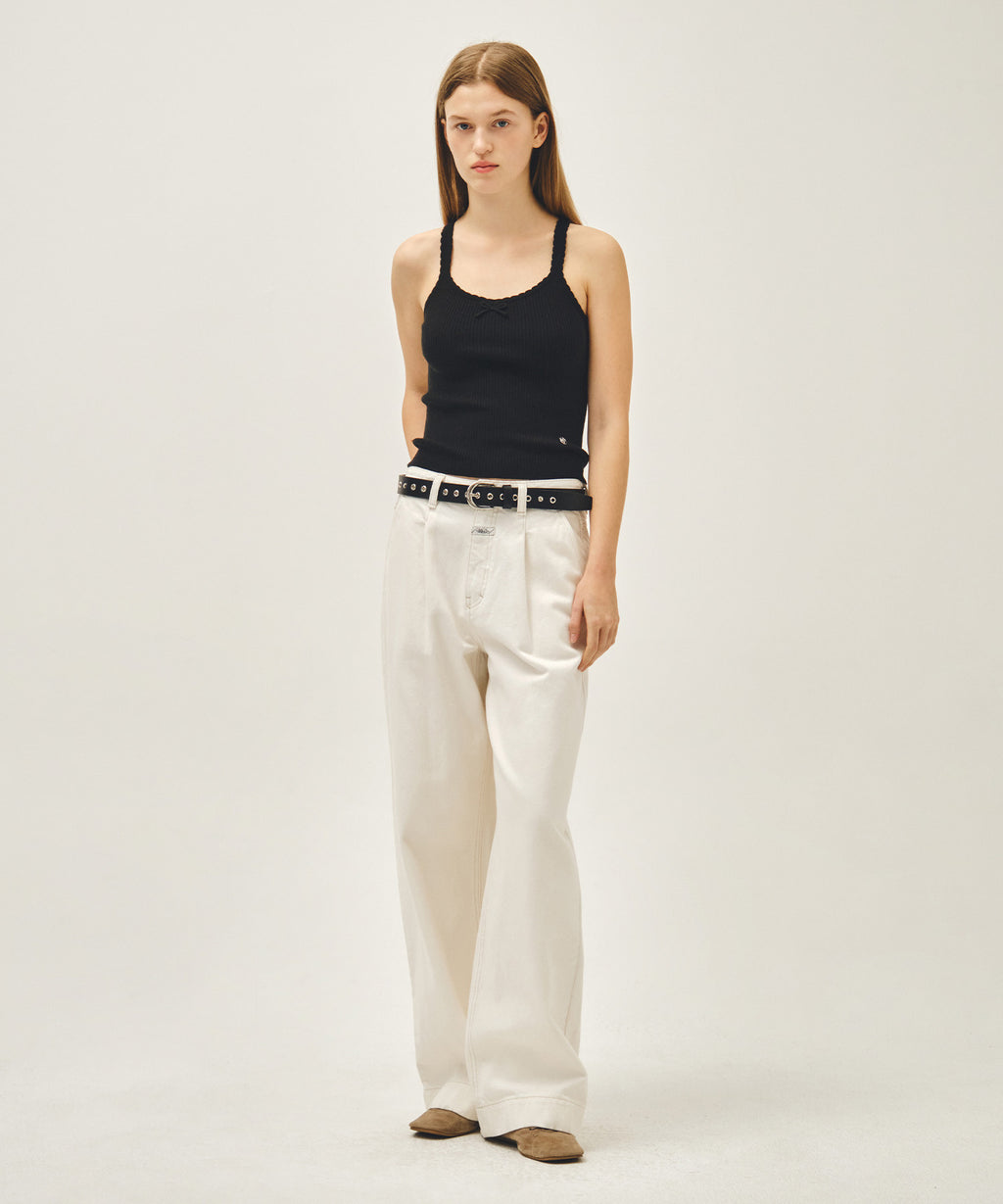 Marithe & Francois Girbaud - Lace Point Knit Vest (Black) product image 5 | TRAB K-Fashion Australia