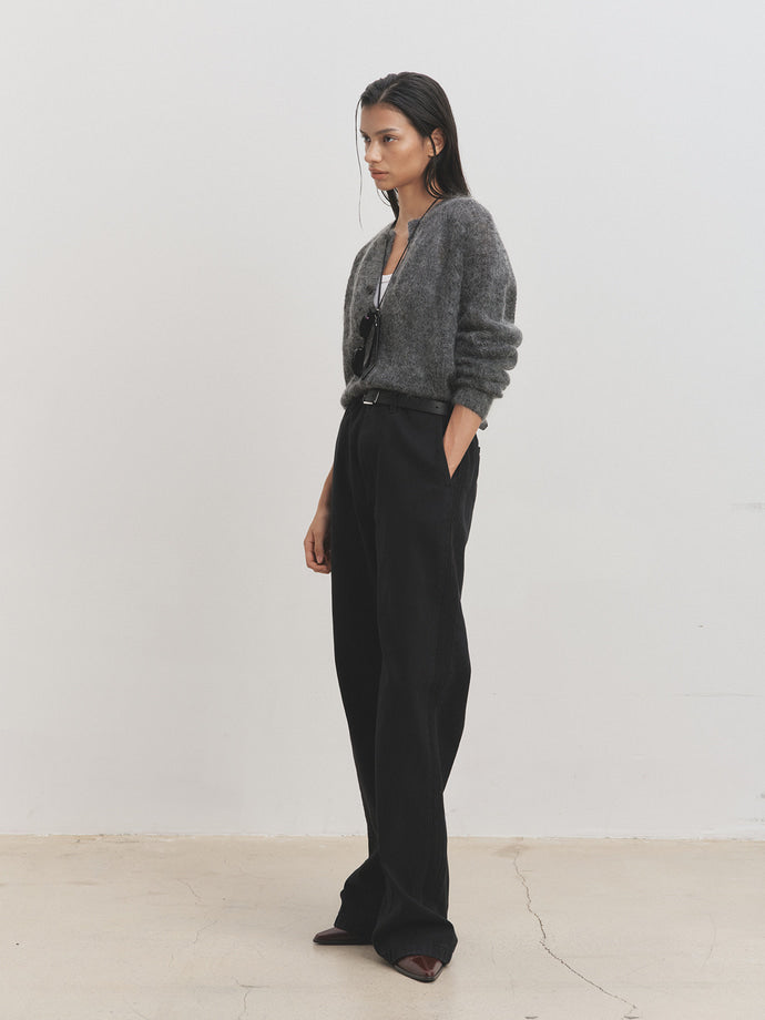 Tonywack - Side Panel Lace Trimmed Denim Jeans (Rinsed Black) product image 6 | TRAB K-Fashion Australia