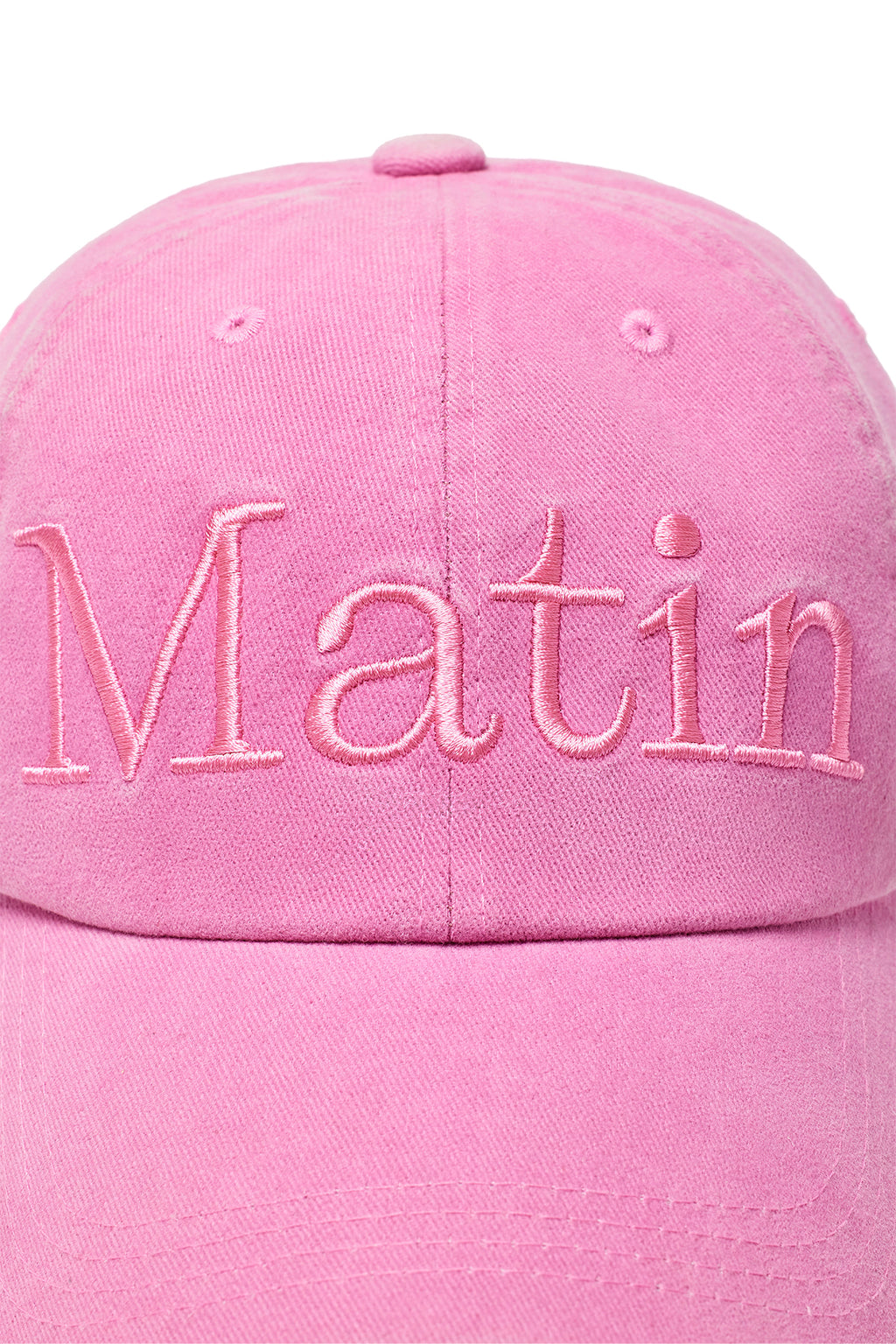 Matin Kim - Matin Logo Washed Ball Cap (Pink) product image 5 | TRAB K-Fashion Australia