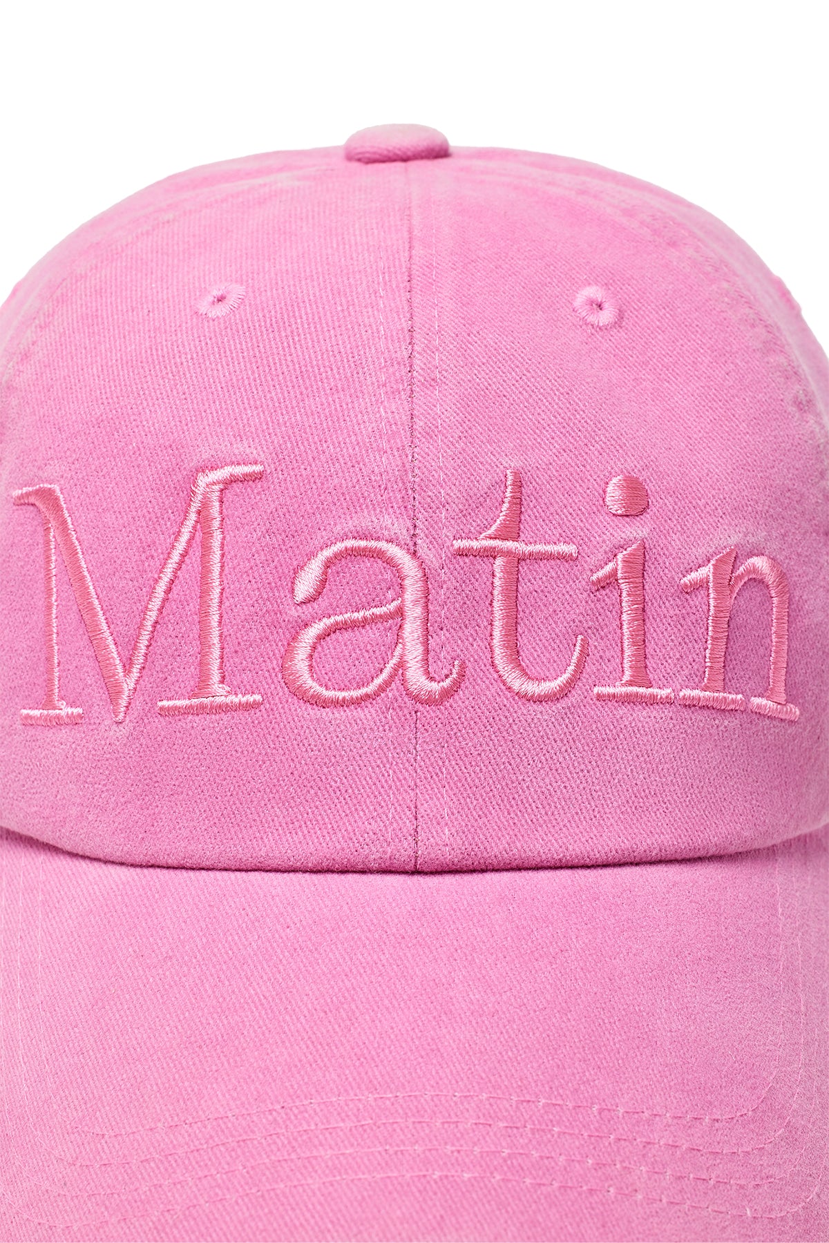 Matin Kim - Matin Logo Washed Ball Cap (Pink) product image 5 | TRAB K-Fashion Australia