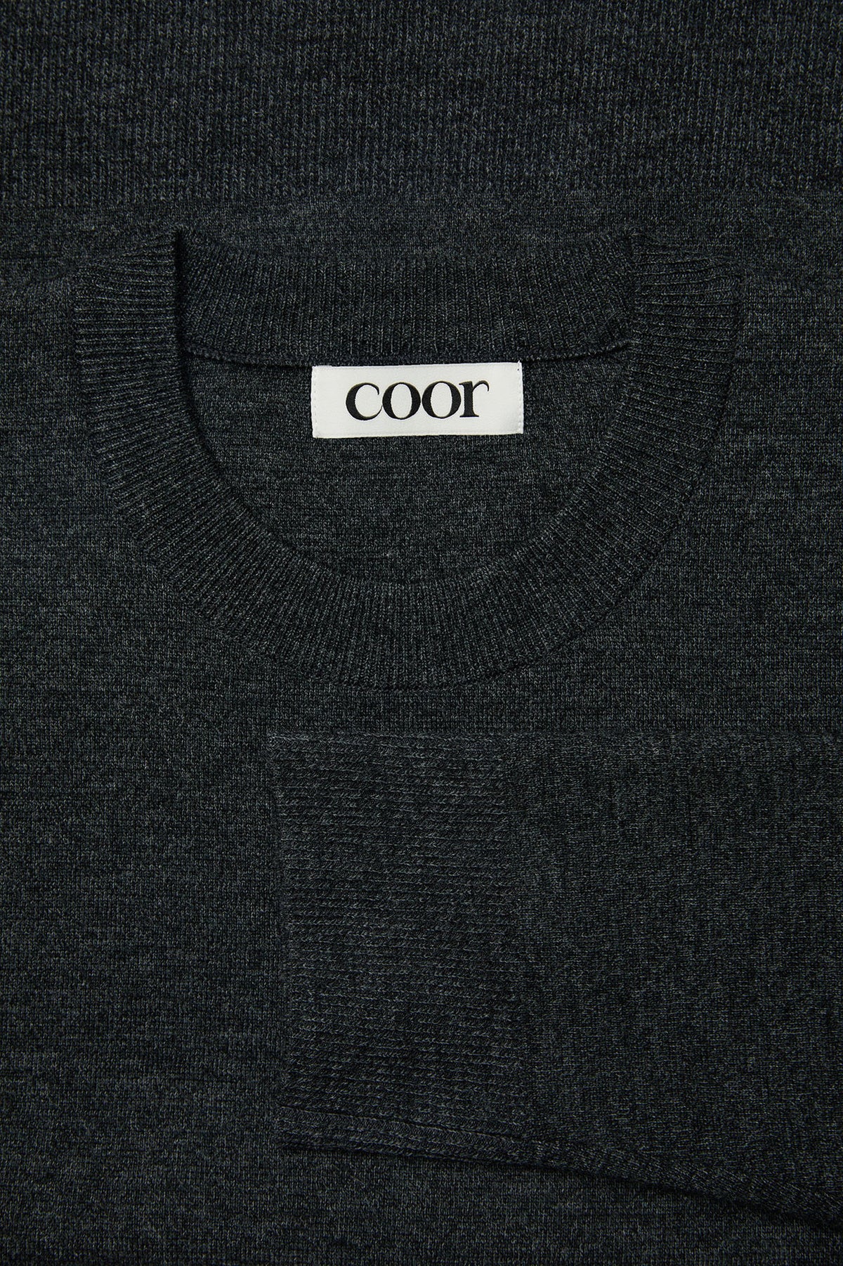 Coor - Merino Wool Crewneck Sweater (Melange Charcoal) product image 5 | TRAB K-Fashion Australia