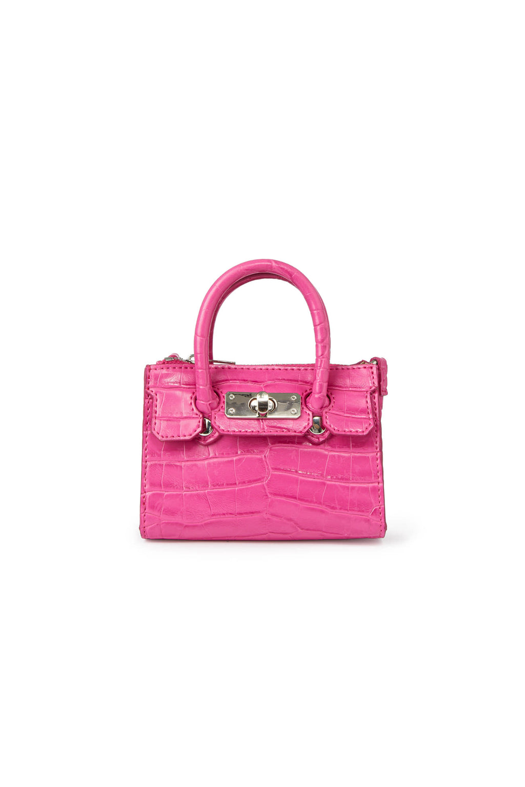 Deinet - Crocodile Pattern Chain Mini Bag (Hot Pink) product image 4 | TRAB K-Fashion Australia