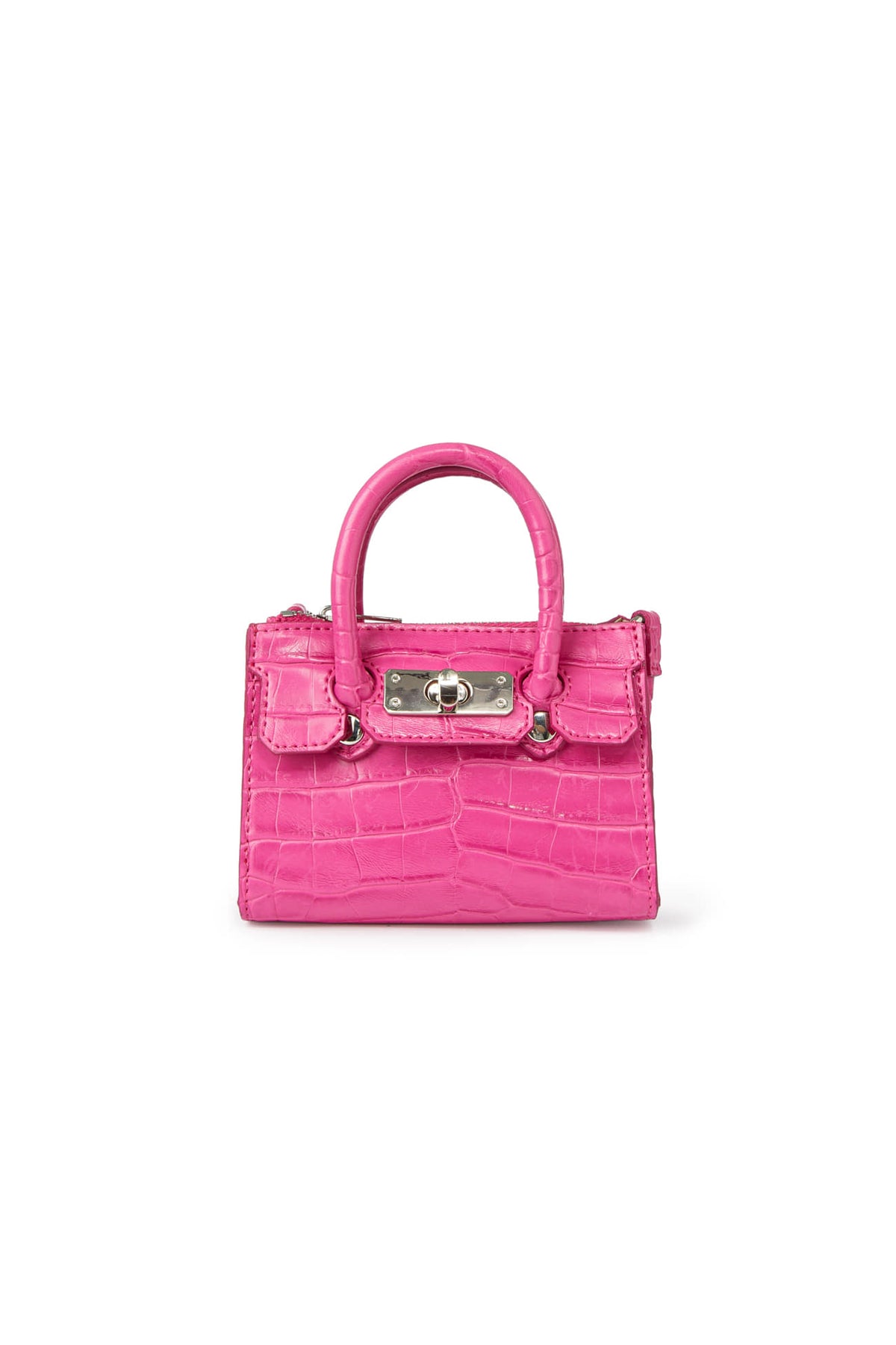 Deinet - Crocodile Pattern Chain Mini Bag (Hot Pink) product image 4 | TRAB K-Fashion Australia
