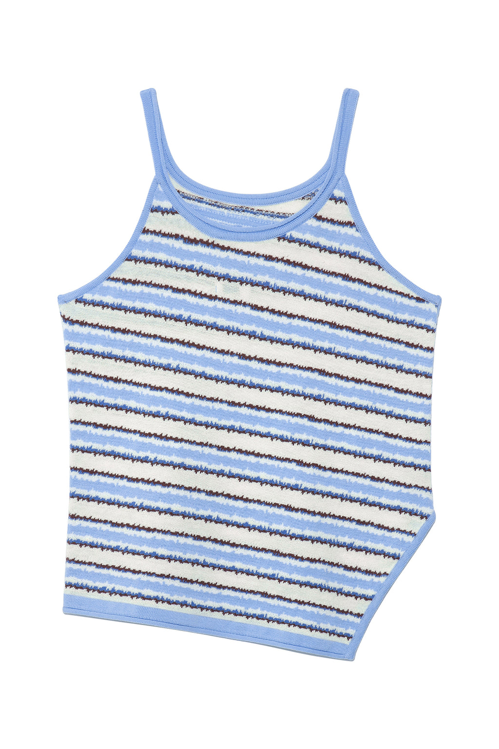 Matin Kim - Multi Stripe Sleeveless Knit Top (Blue) product image 1 | TRAB K-Fashion Australia