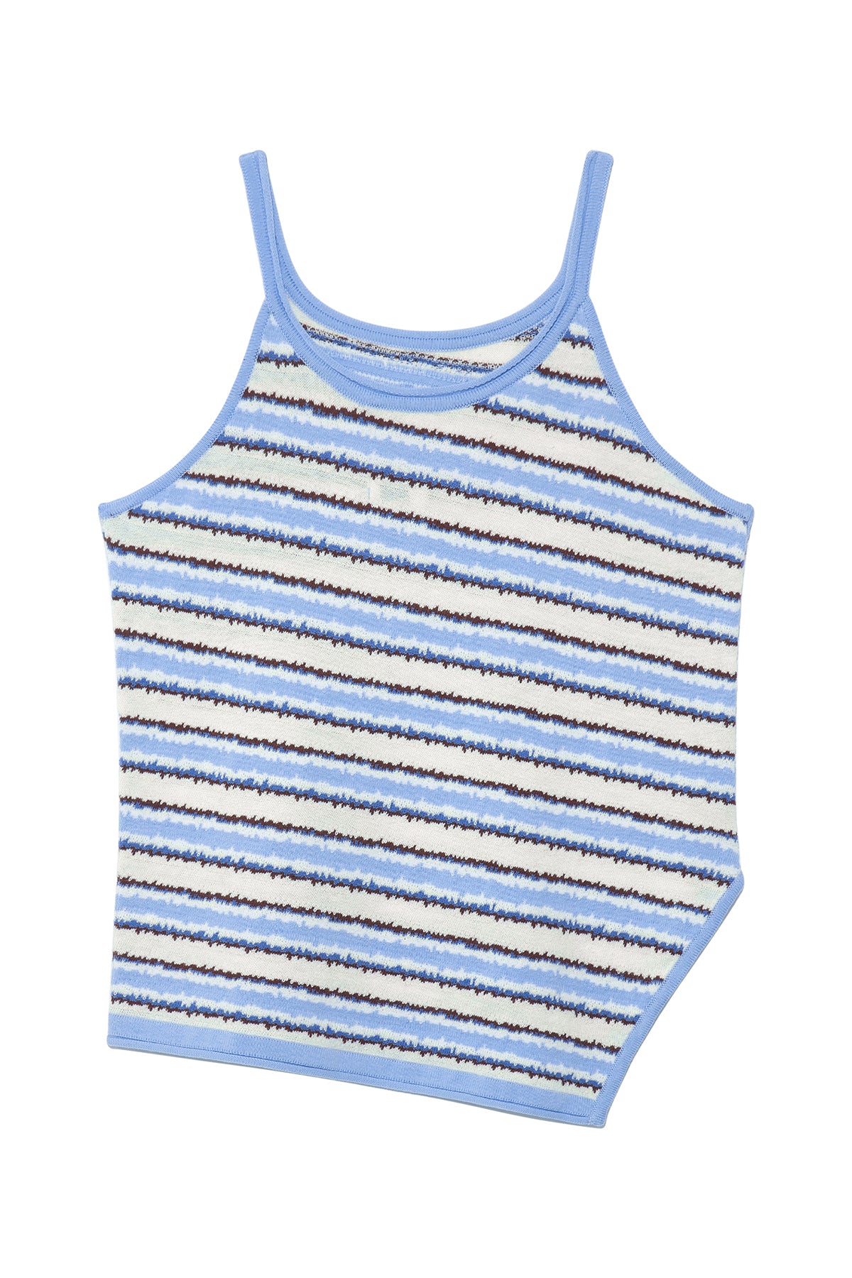 Matin Kim - Multi Stripe Sleeveless Knit Top (Blue) product image 1 | TRAB K-Fashion Australia