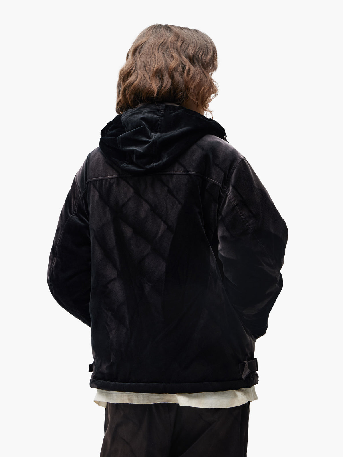 Jiyong Kim - Sun-Bleached Convertible Collar Jacket (Black) product image 5 | TRAB K-Fashion Australia