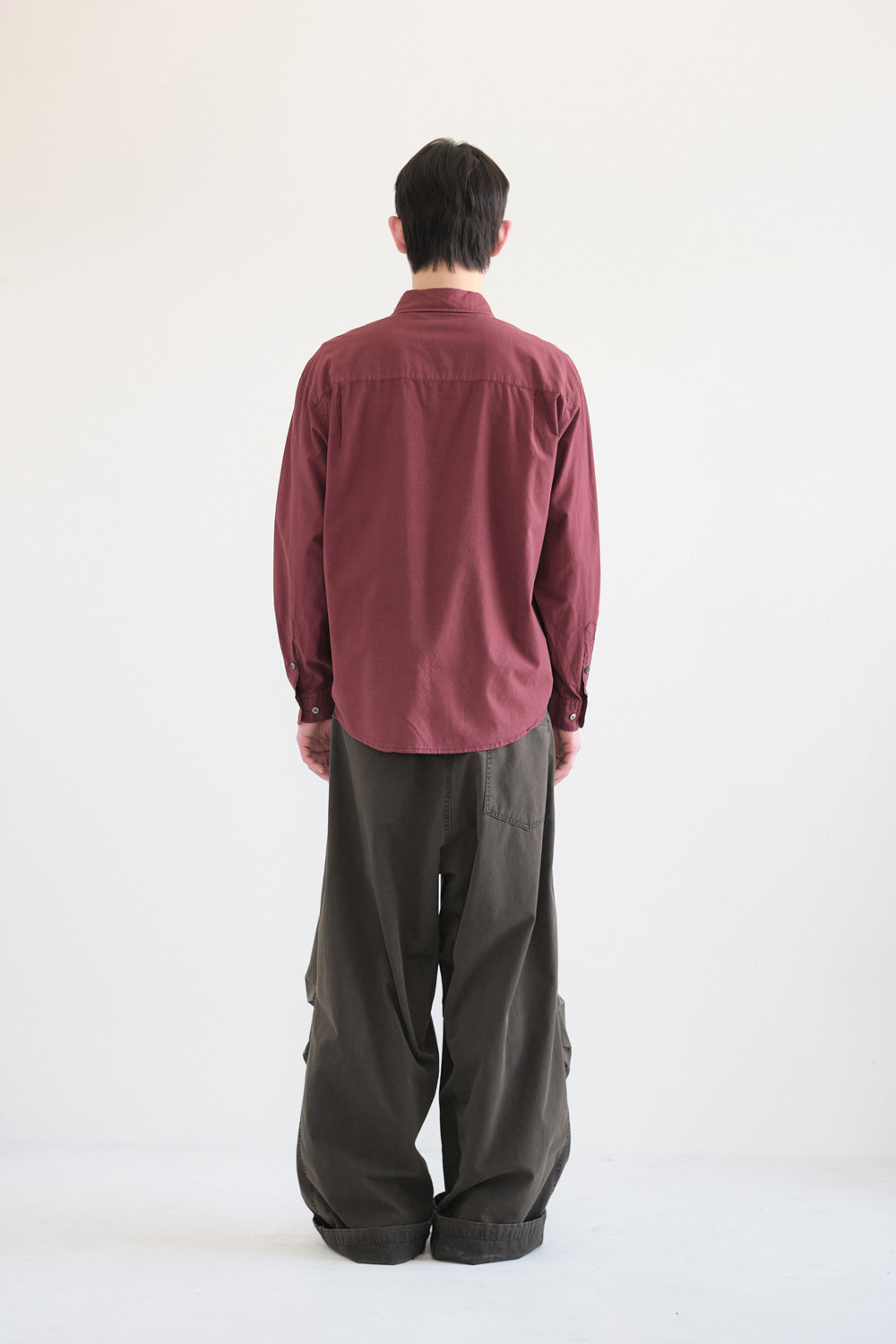 Hatchingroom - Shadow Stripe Shirt (Dark Red) product image 6 | TRAB K-Fashion Australia