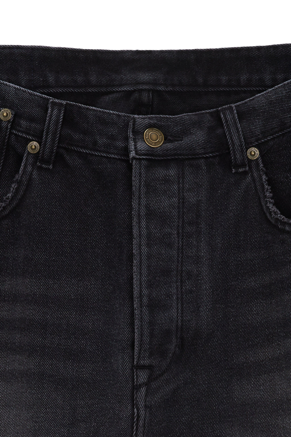 Matin Kim - Reverse Washed Denim Pants (Black) product image 3 | TRAB K-Fashion Australia