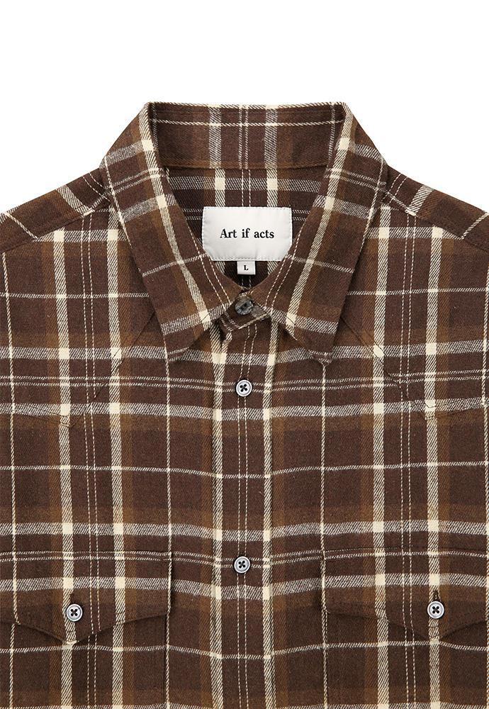 Art if acts - Washed Check Western Shirt (Brown) product image 8 | TRAB K-Fashion Australia