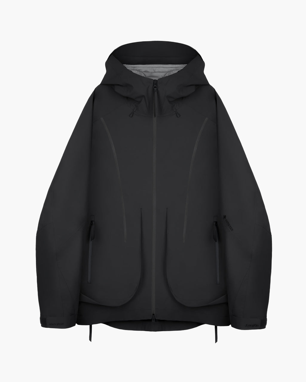 Jiyong Kim - Gore-Tex Draped Windbreaker (Black) product image 9 | TRAB K-Fashion Australia