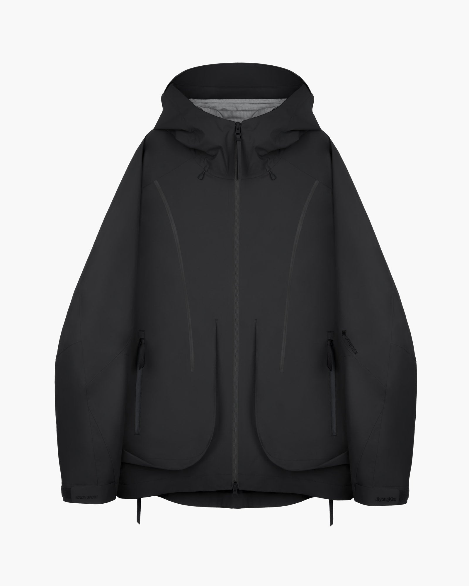 Jiyong Kim - Gore-Tex Draped Windbreaker (Black) product image 9 | TRAB K-Fashion Australia