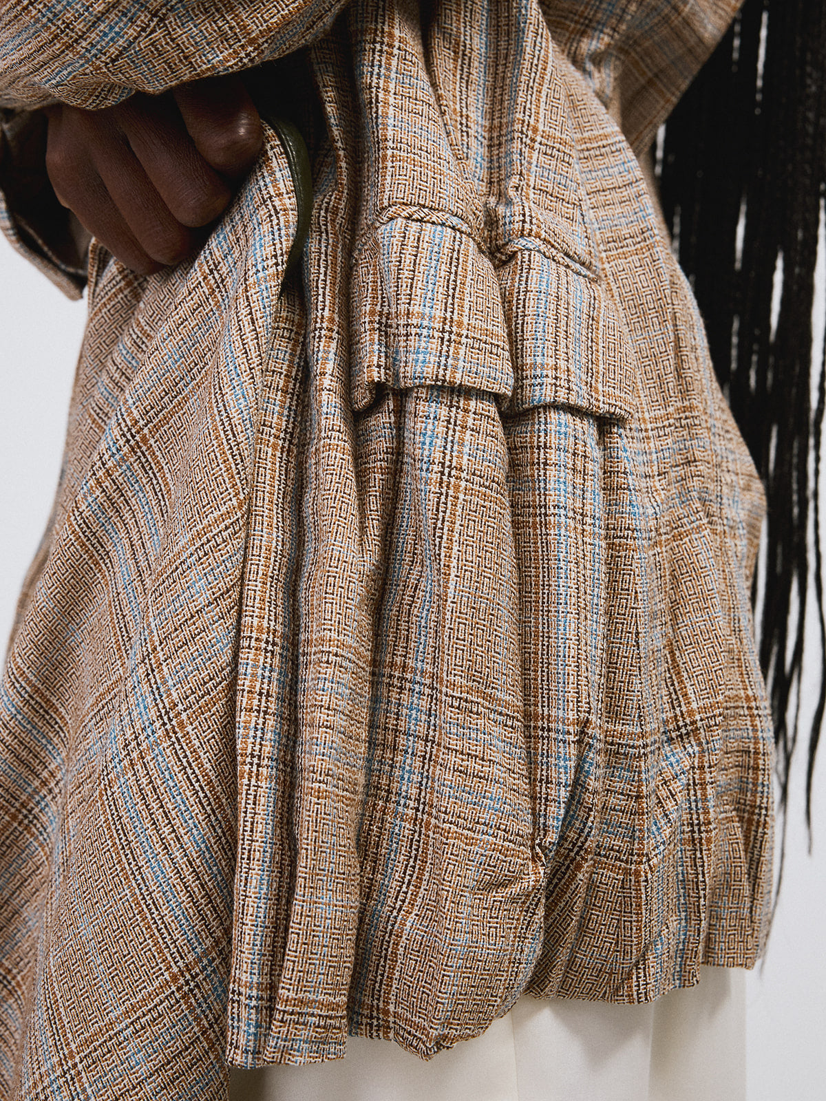 Recto - Crinkle Vintage Check Jacket (Camel) product image 4 | TRAB K-Fashion Australia