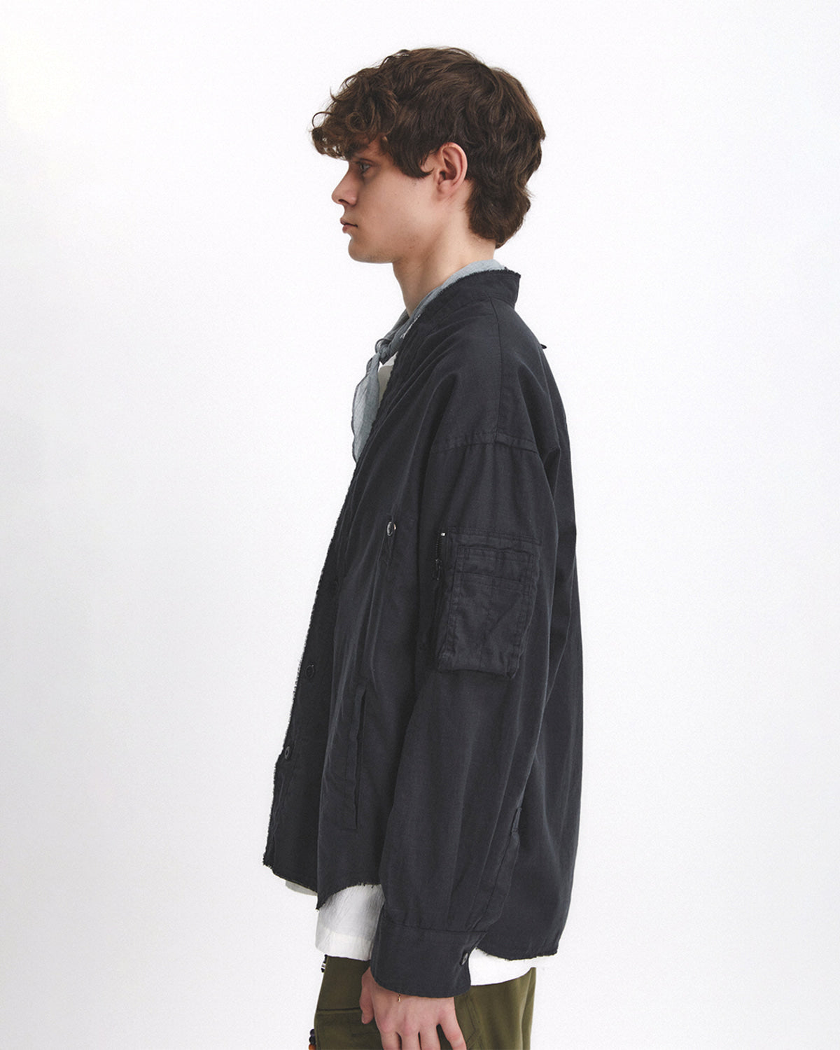 Eastlogue - Air Crew Cardigan (Charcoal) product image 3 | TRAB K-Fashion Australia