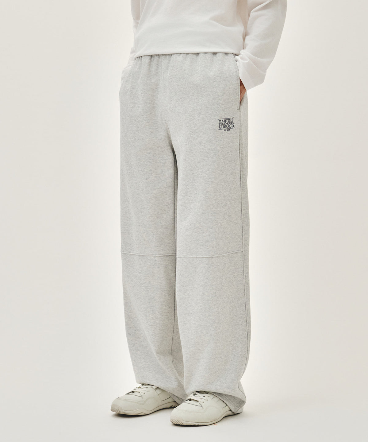 Marithe & Francois Girbaud - Classic Logo Sweat Pants (Light Heather Gray) product image 1 | TRAB K-Fashion Australia