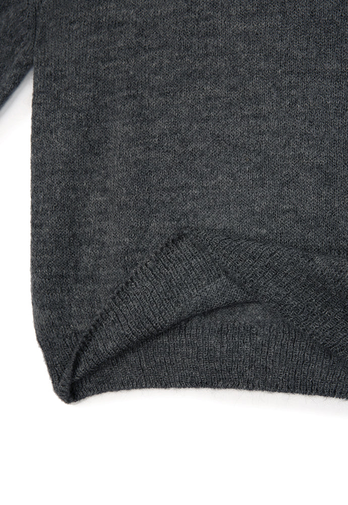 Tonywack - Italian Fabric Brushed Mohair Polo Knit (Charcoal) product image 10 | TRAB K-Fashion Australia