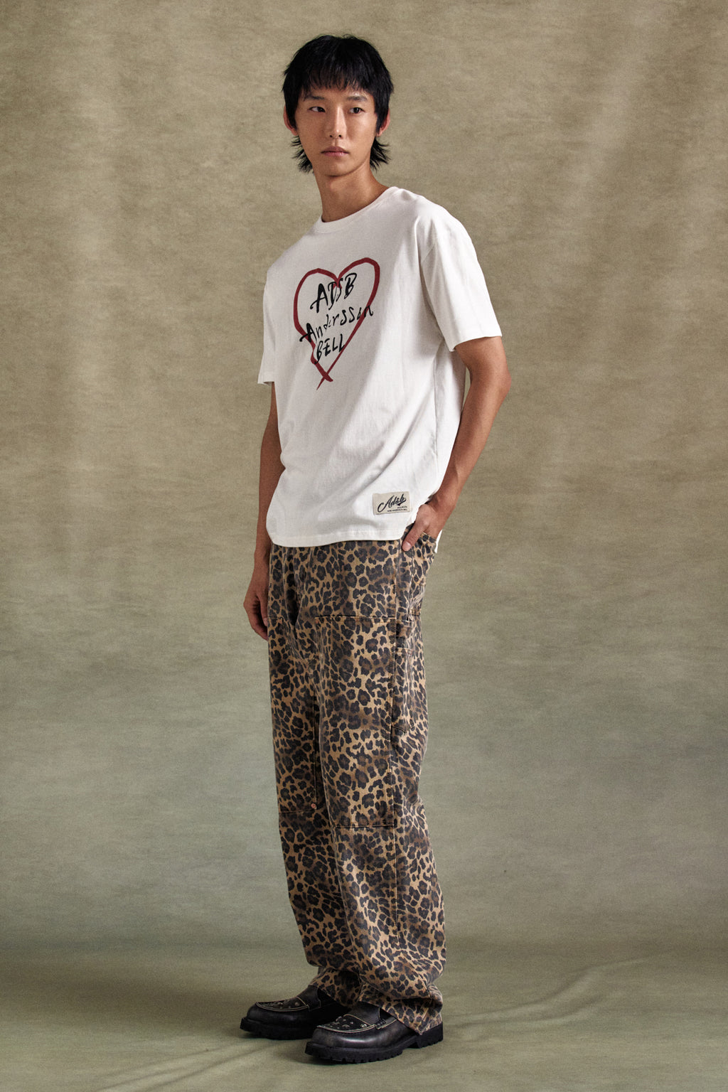 Andersson Bell - Unisex Heart Kelly Logo T-Shirts (White) product image 3 | TRAB K-Fashion Australia