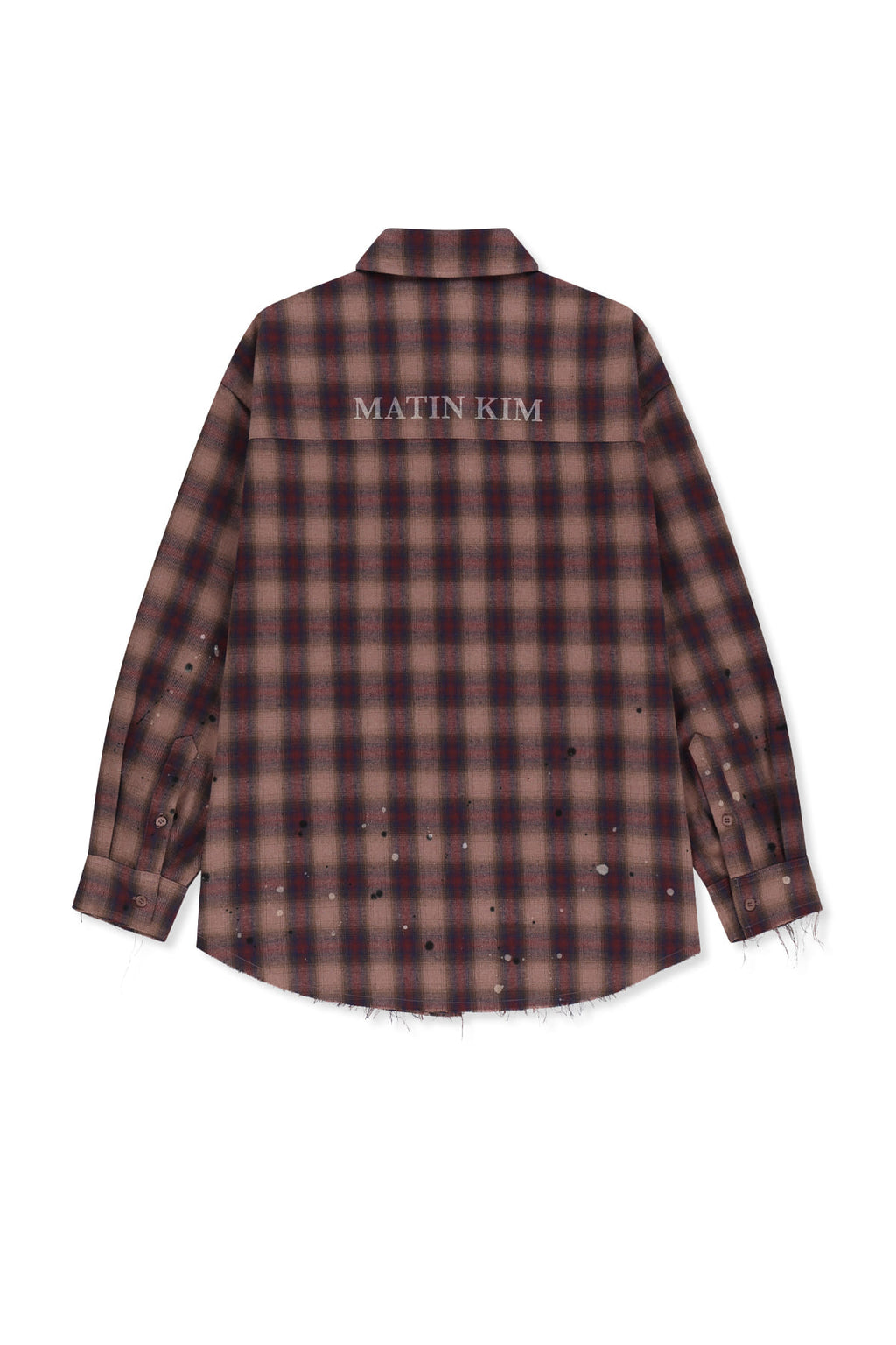 Matin Kim - Paint Effect Flannel Check Shirt (Indian Pink) product image 2 | TRAB K-Fashion Australia