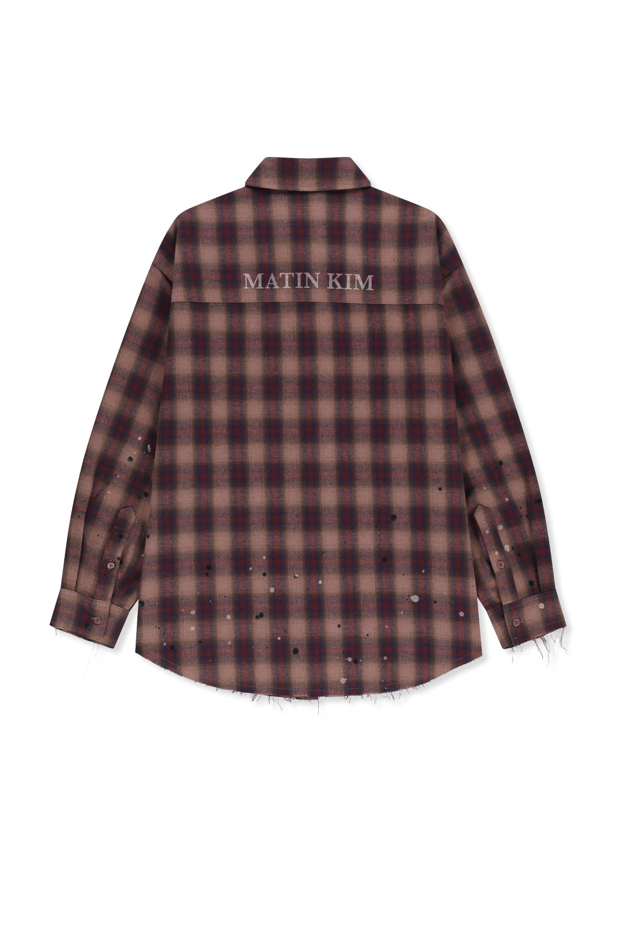 Matin Kim - Paint Effect Flannel Check Shirt (Indian Pink) product image 2 | TRAB K-Fashion Australia