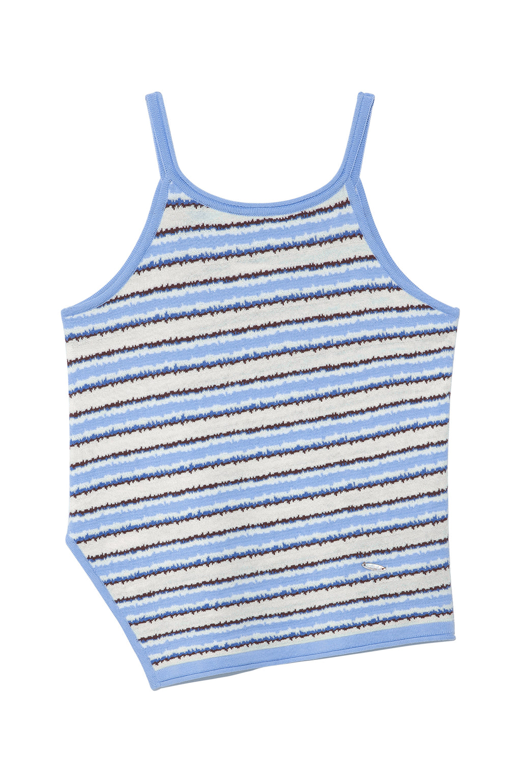 Matin Kim - Multi Stripe Sleeveless Knit Top (Blue) product image 2 | TRAB K-Fashion Australia
