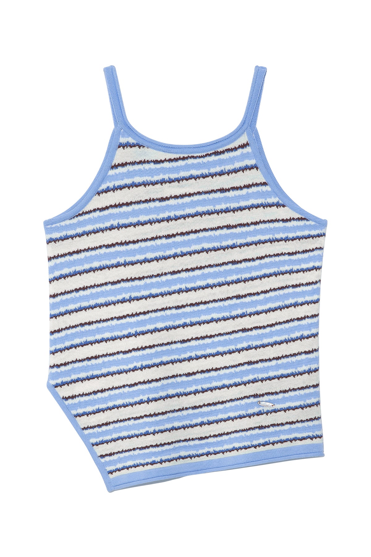Matin Kim - Multi Stripe Sleeveless Knit Top (Blue) product image 2 | TRAB K-Fashion Australia