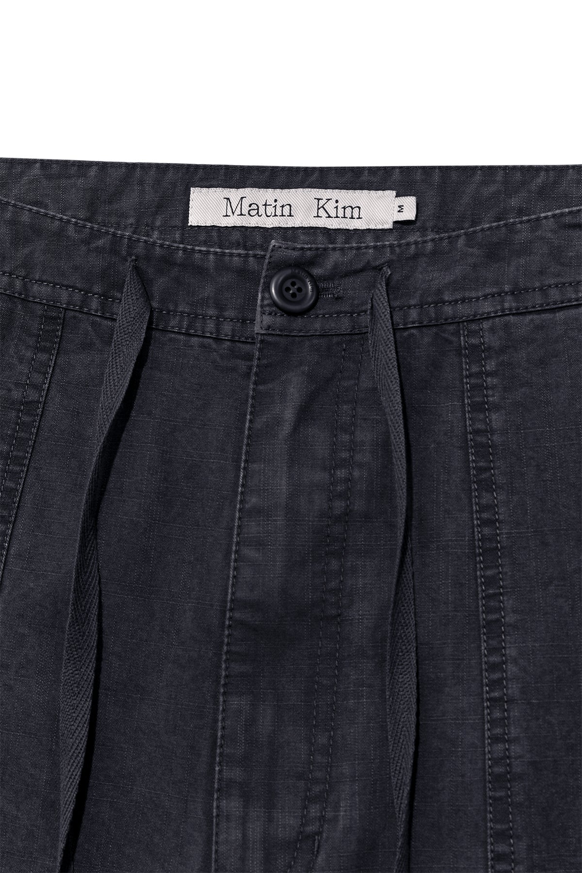 Matin Kim - Patch Point Washed Cotton Pants (Charcoal) product image 3 | TRAB K-Fashion Australia
