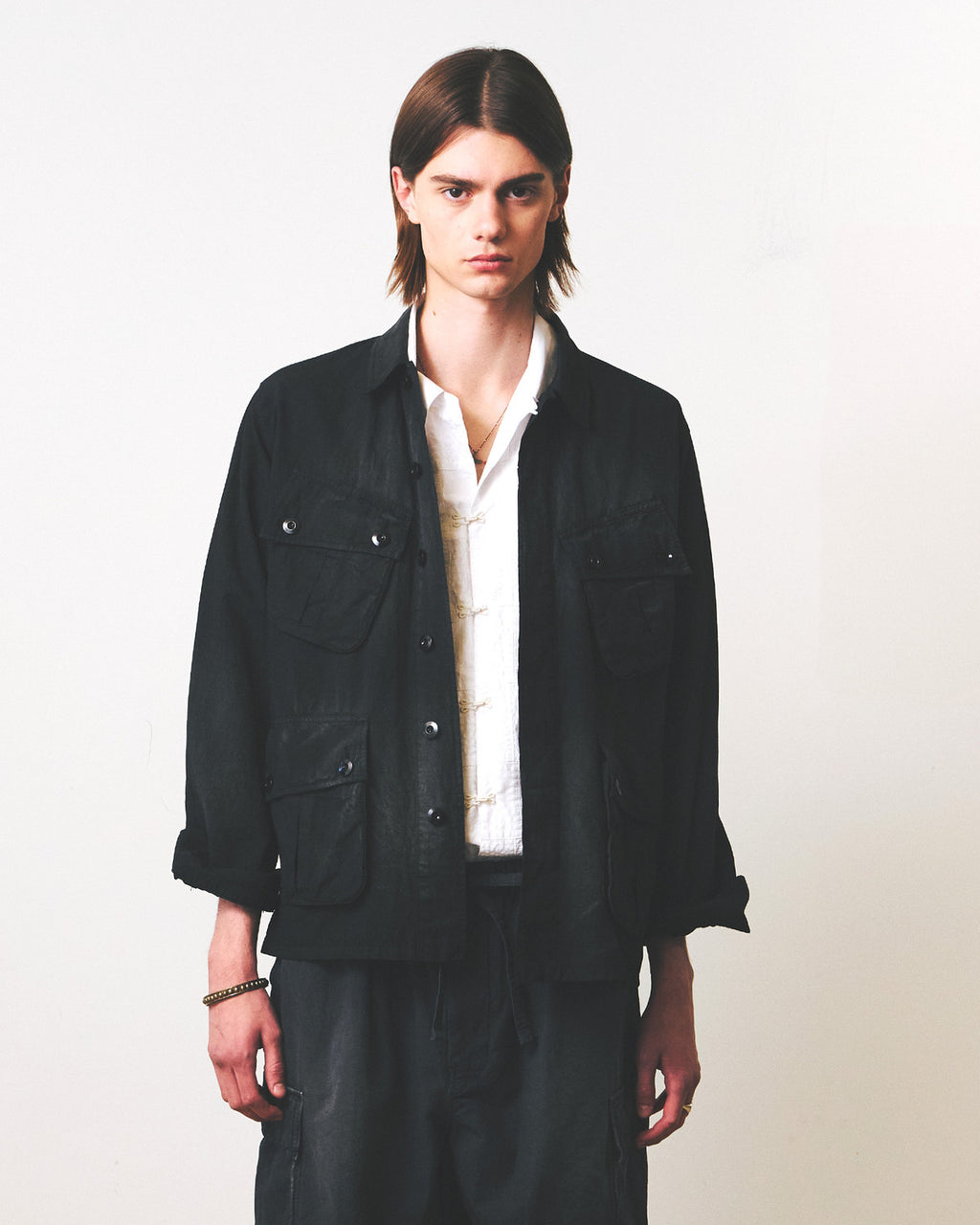 Eastlogue - Jungle Fatigue Jacket (Vintage Black Linen) product image 2 | TRAB K-Fashion Australia
