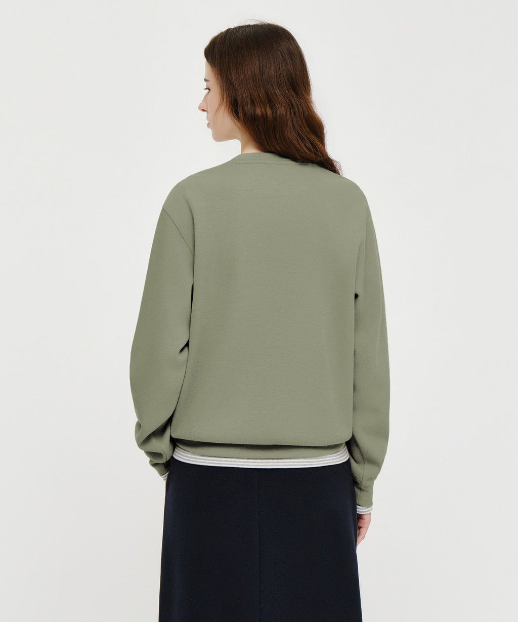Marithe & Francois Girbaud - Drawing Logo Sakariba Sweatshirt (Light Khaki) product image 3 | TRAB K-Fashion Australia