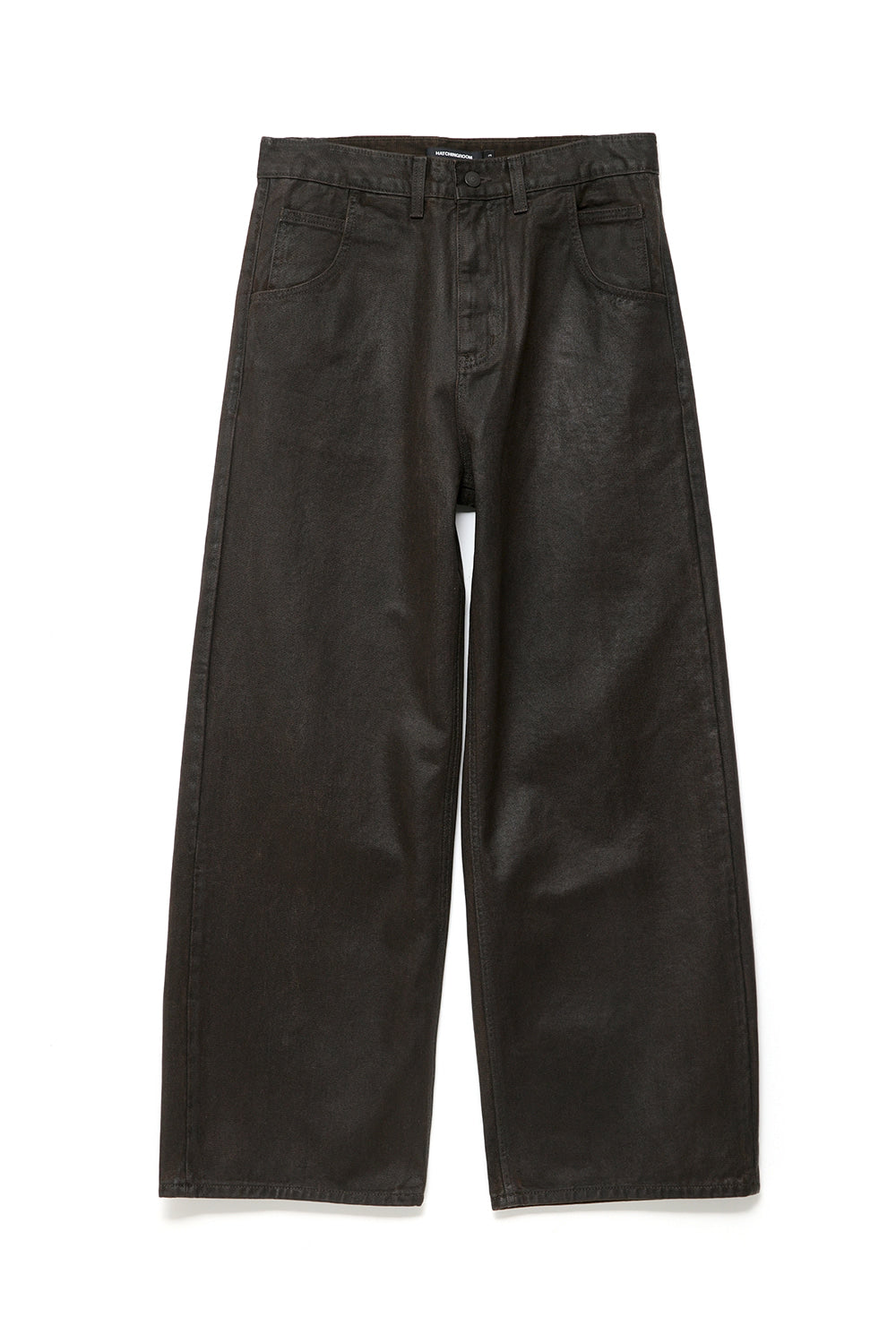 Hatchingroom - Waxed Jeans (Dark Brown) product image 1 | TRAB K-Fashion Australia