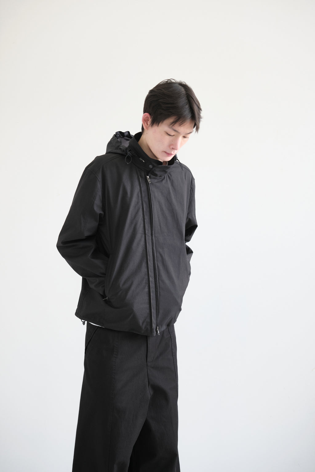 Hatchingroom - Diagonal Zip Jacket V2 (Black) product image 8 | TRAB K-Fashion Australia