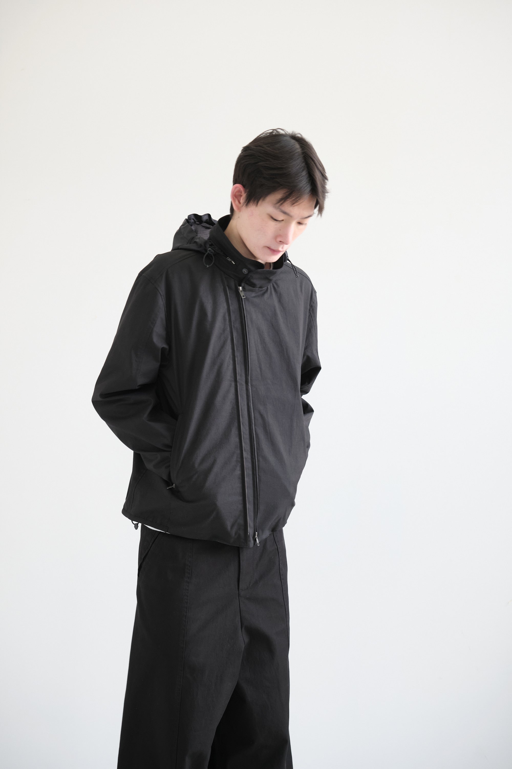 Hatchingroom - Diagonal Zip Jacket V2 (Black) product image 8 | TRAB K-Fashion Australia
