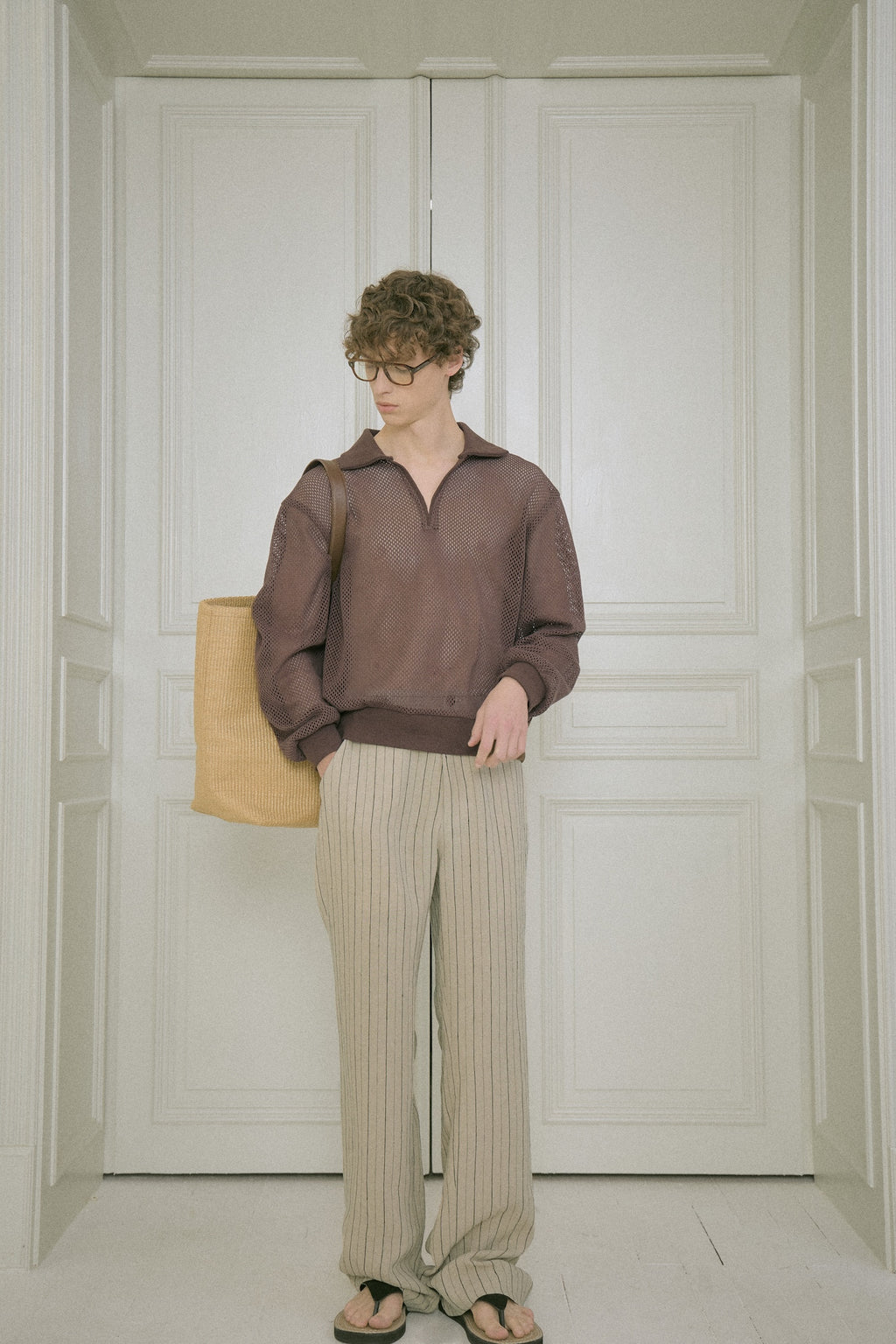 Stu - Stripe Linen Pants (Beige) product image 10 | TRAB K-Fashion Australia