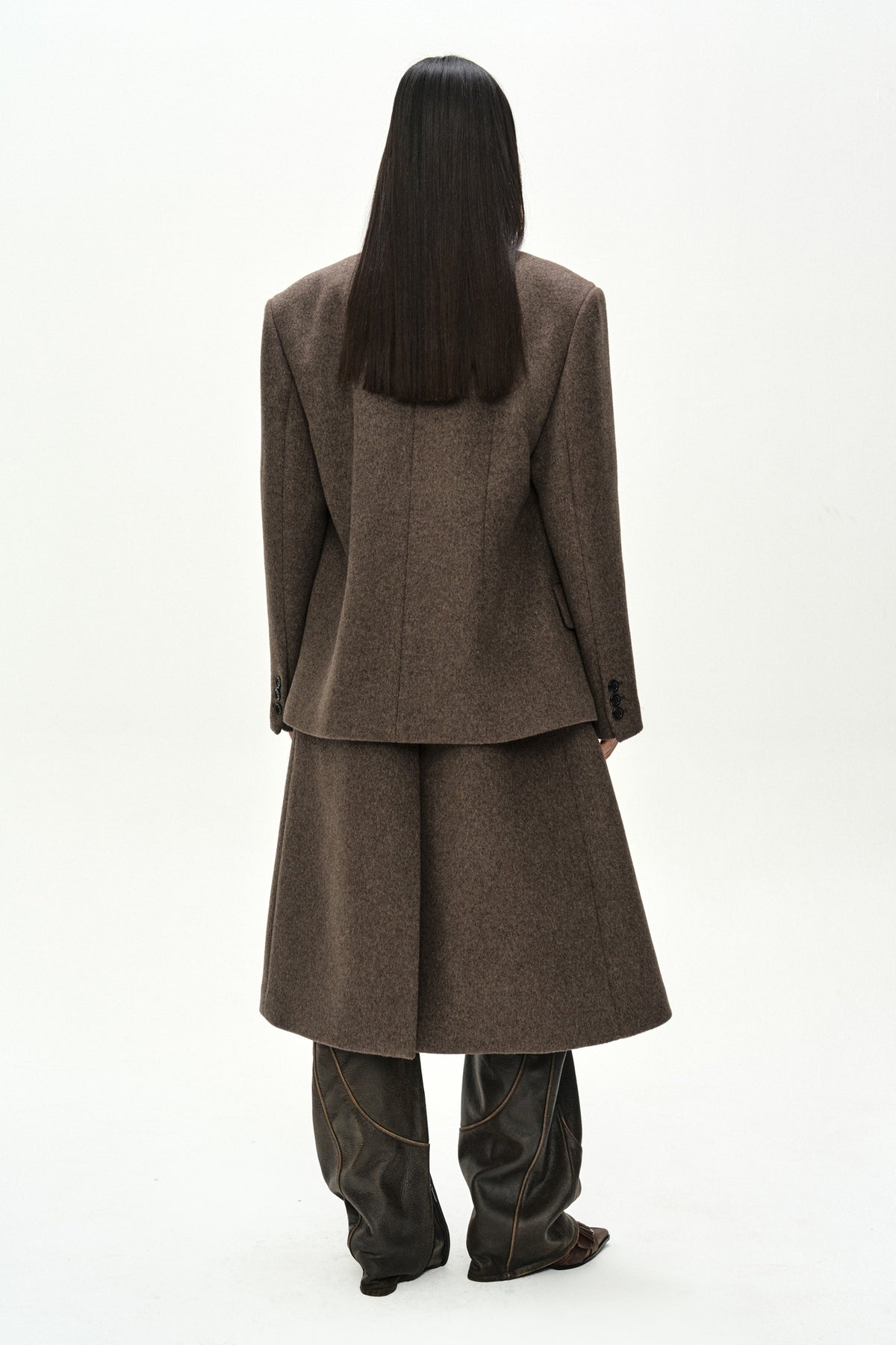 Andersson Bell - Blazer Layered 26 Coat (Brown) product image 6 | TRAB K-Fashion Australia