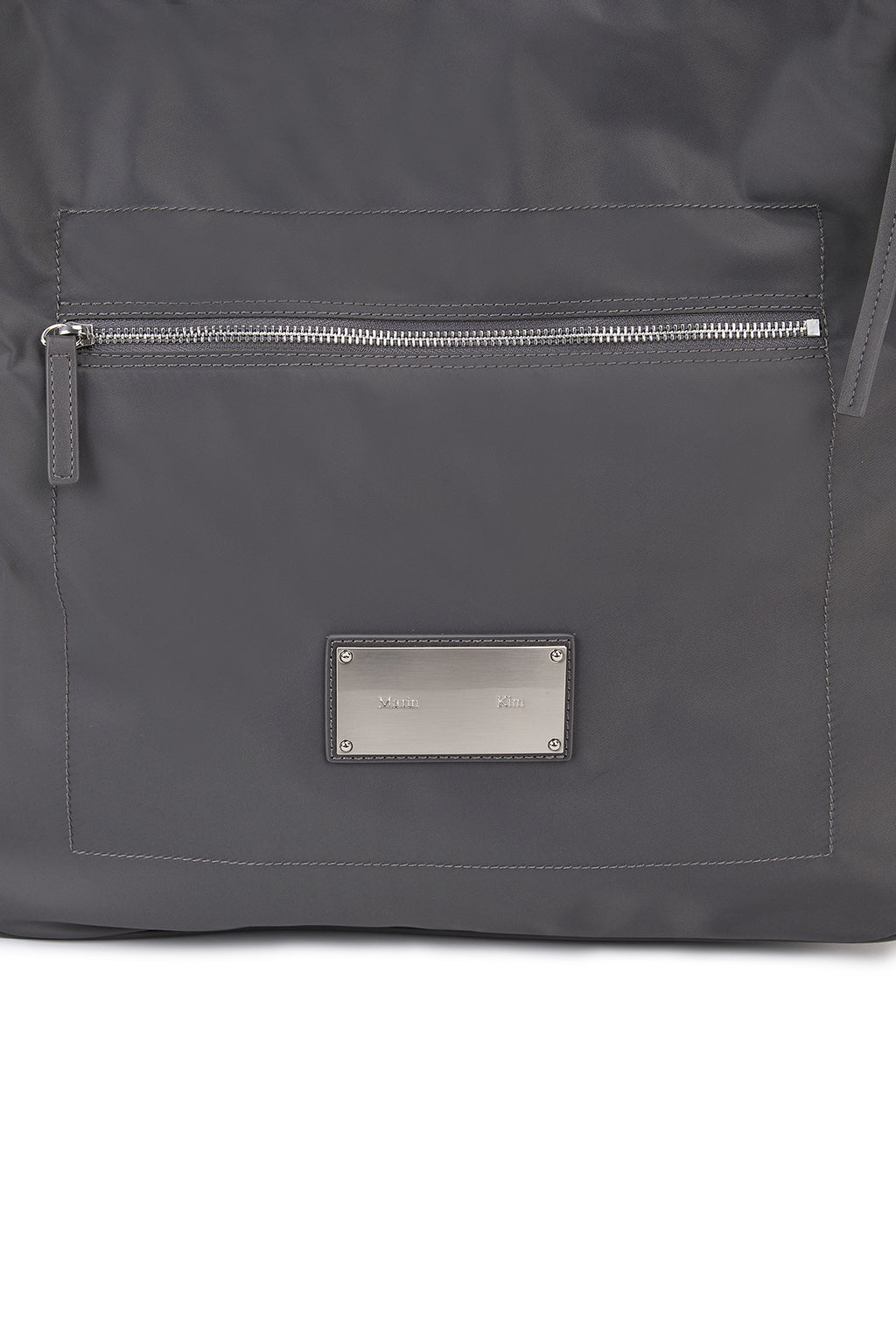 Matin Kim - Embossed Logo Fabric Shoulder Bag (Charcoal) product image 3 | TRAB K-Fashion Australia