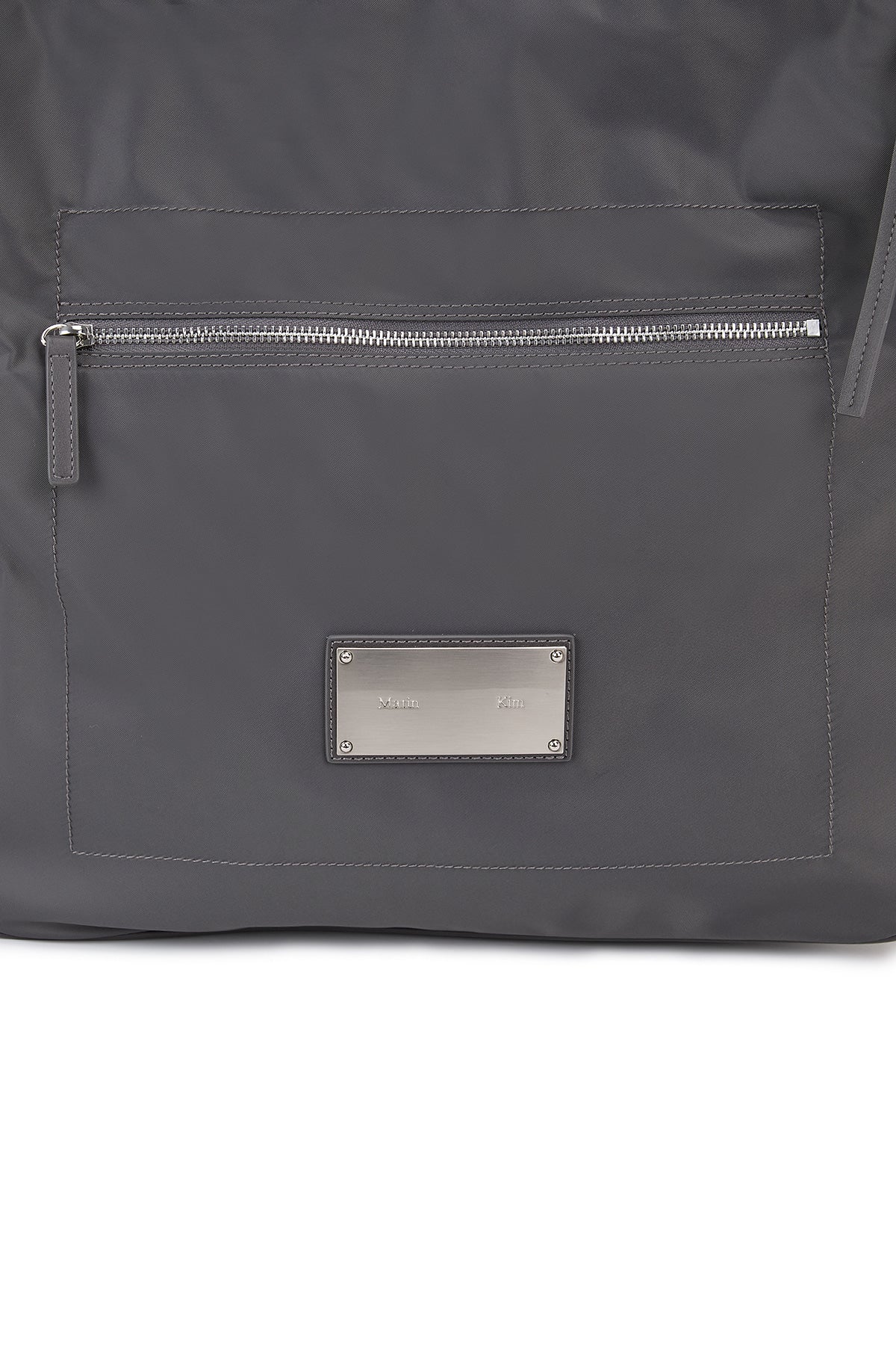 Matin Kim - Embossed Logo Fabric Shoulder Bag (Charcoal) product image 3 | TRAB K-Fashion Australia