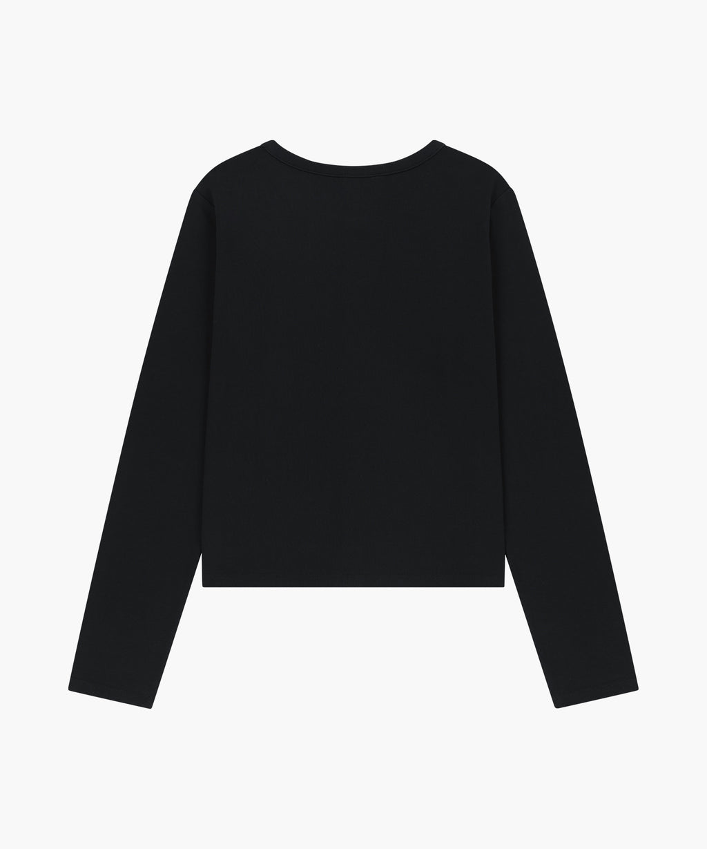 Marithe & Francois Girbaud - Basic Cotton Cardigan (Black) product image 6 | TRAB K-Fashion Australia