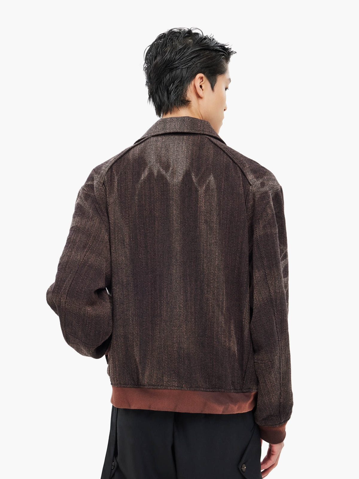 Jiyong Kim - Sun-Bleached Ribbed Blouson (Brown) product image 6 | TRAB K-Fashion Australia