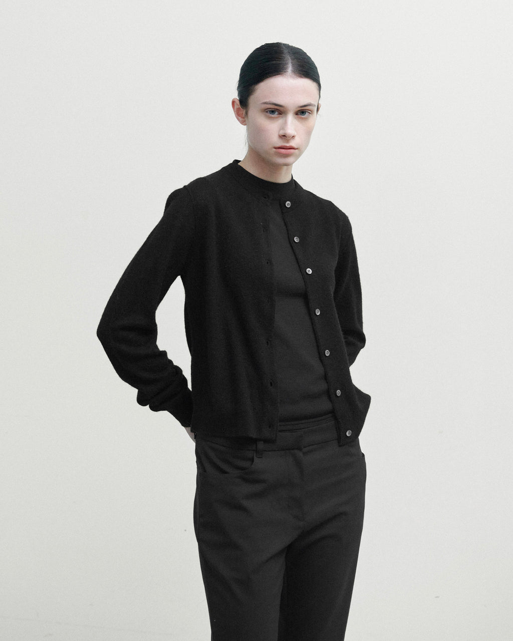 Brownyard - Soft Round Cardigan (Black) product image 2 | TRAB K-Fashion Australia